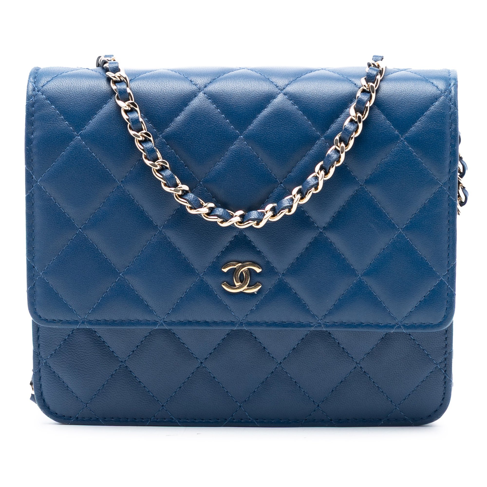 Wallet On Chain leather handbag