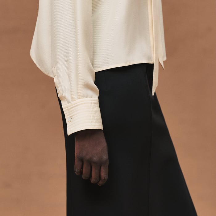 Beige Sable Silk Shirt