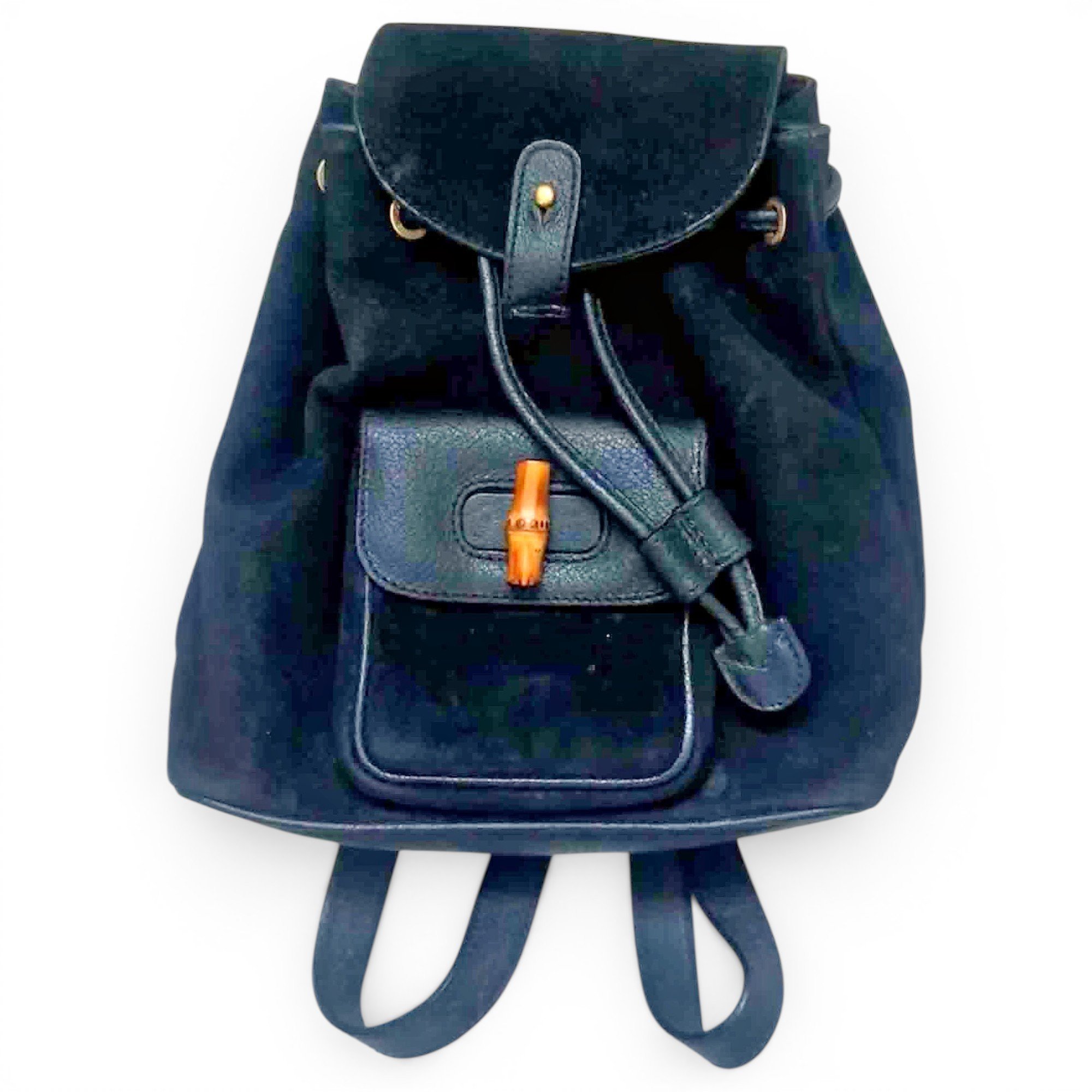 Bamboo Tassel Oval leather backpack