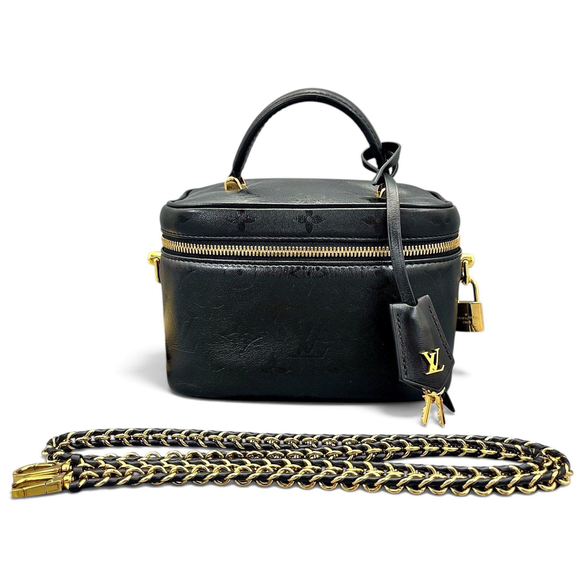 Vanity leather handbag