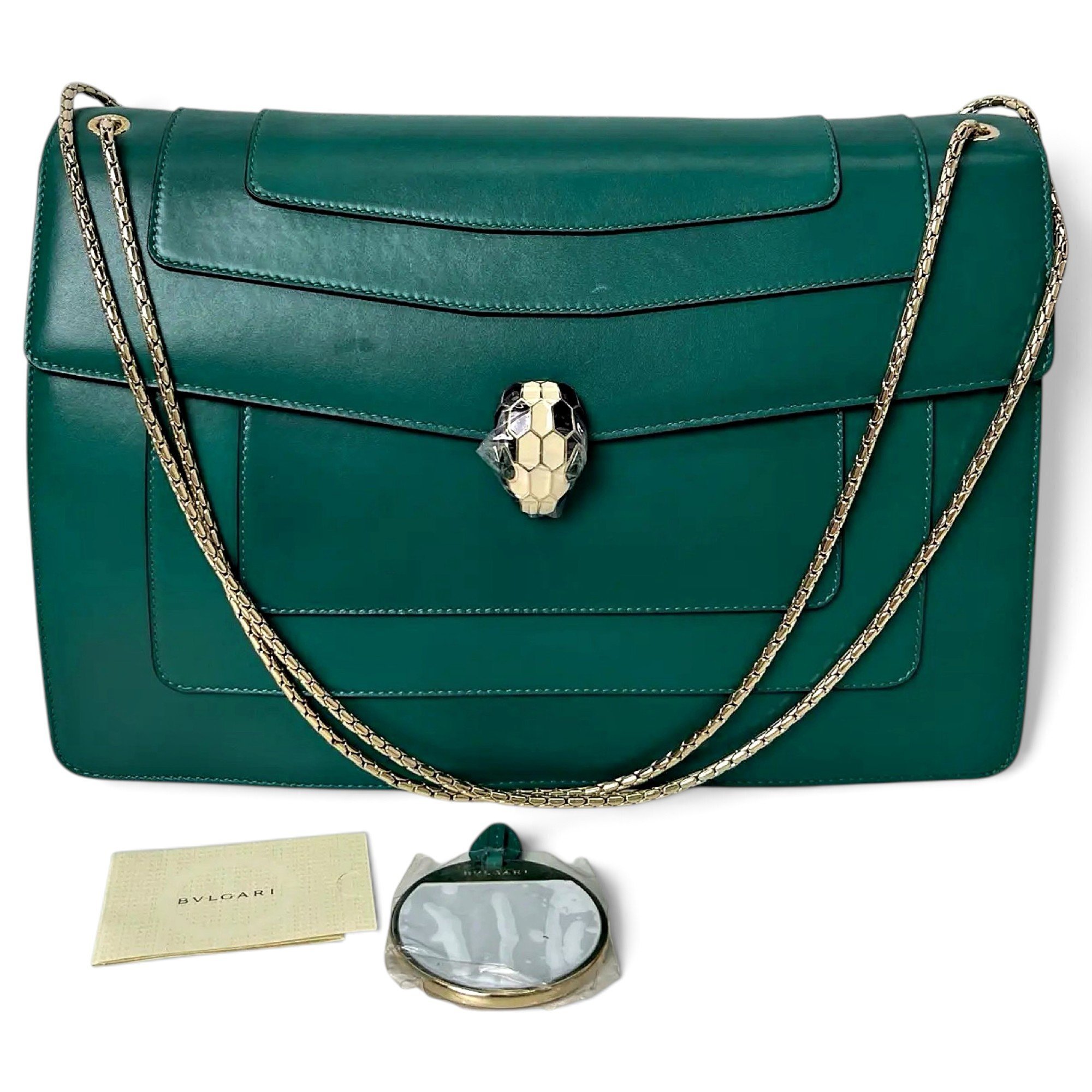 Serpenti leather handbag