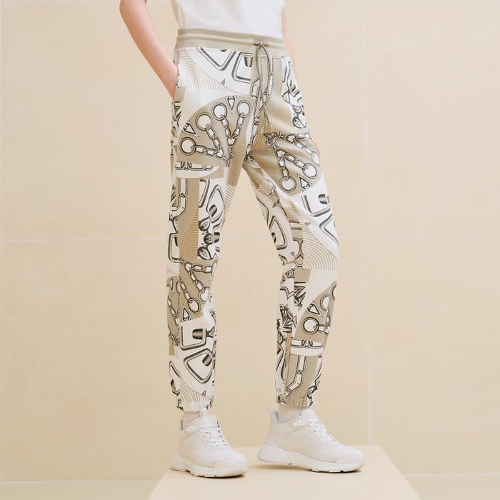 Beige Glaise "Effet Kaleidoscope" Jogging Pants