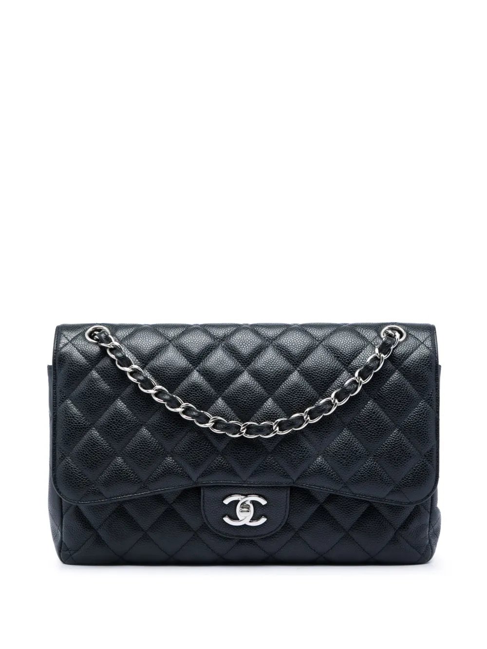 2010-2011 Jumbo Classic Caviar Double Flap shoulder bag