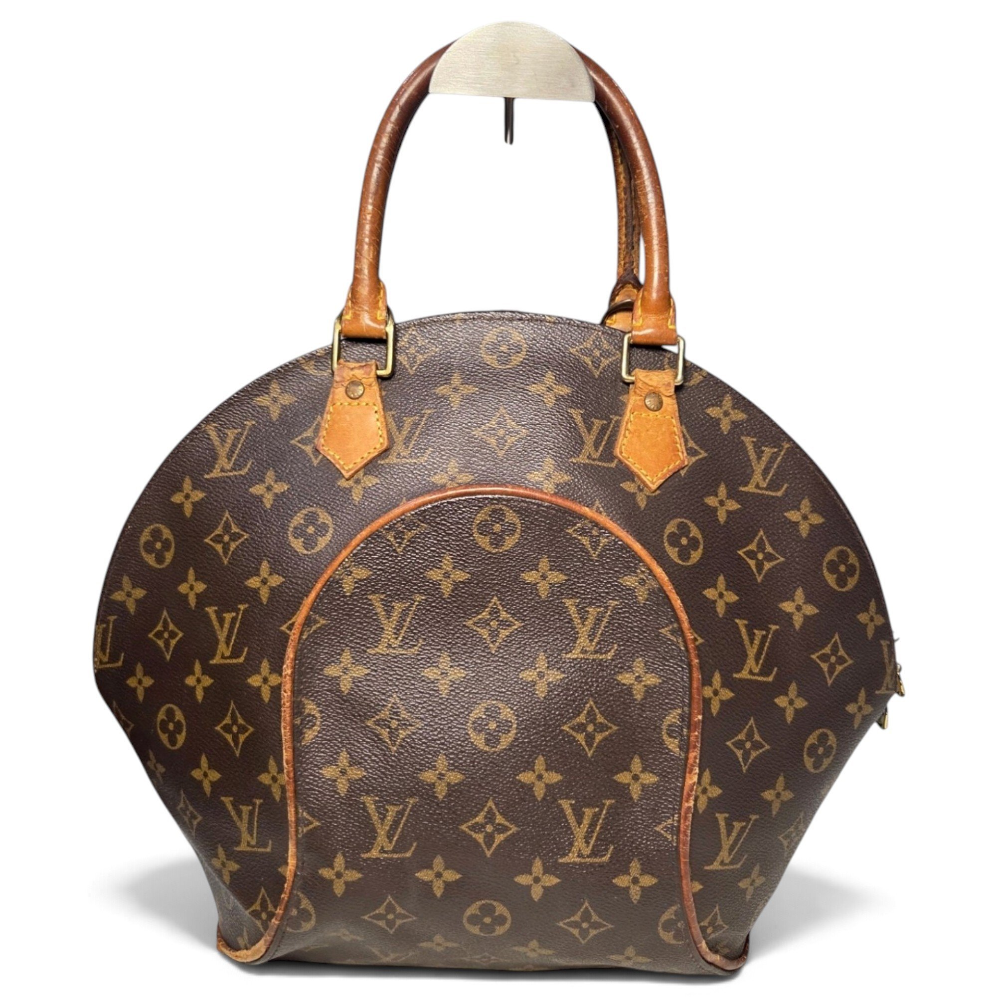 Ellipse leather handbag