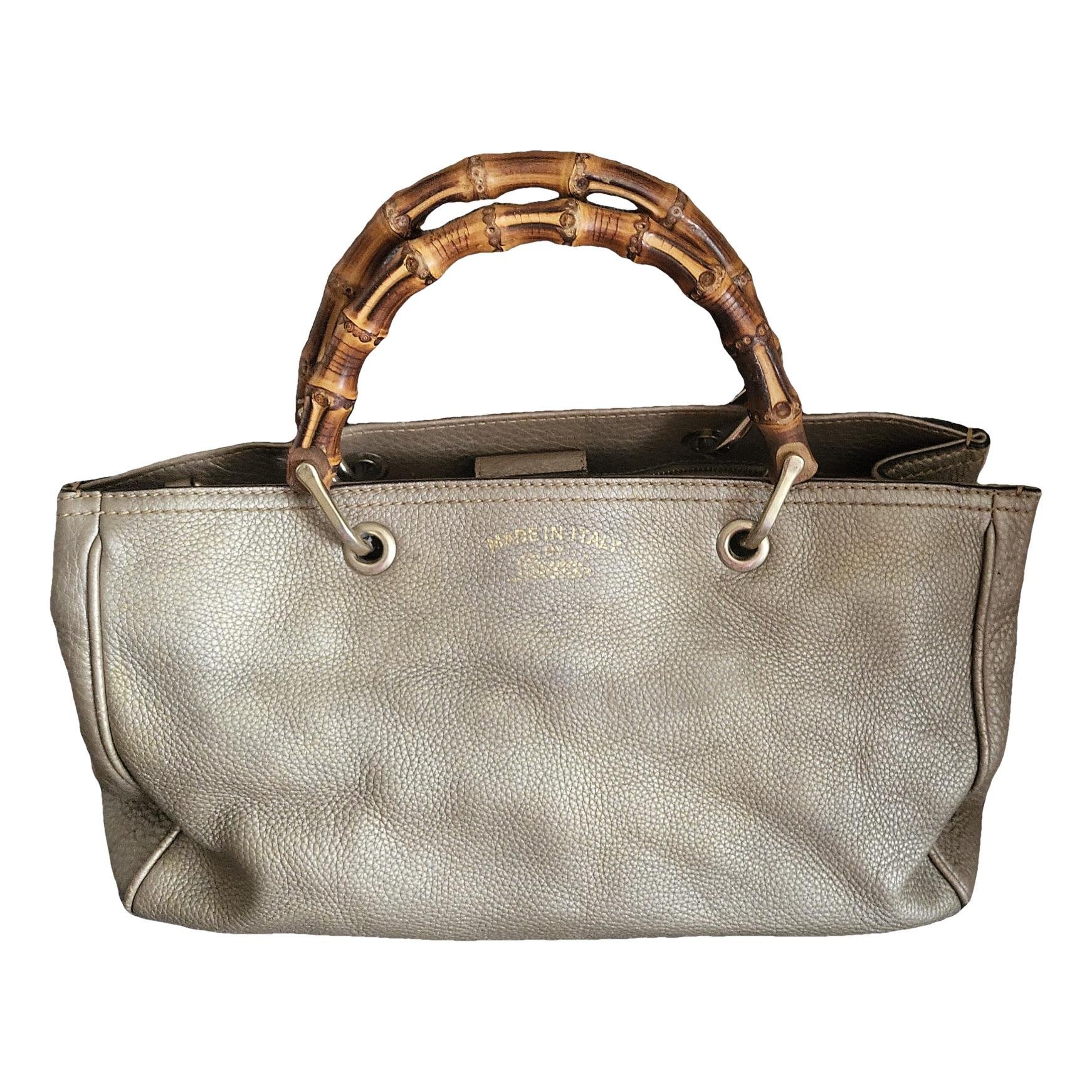 Bamboo Shopper leather tote
