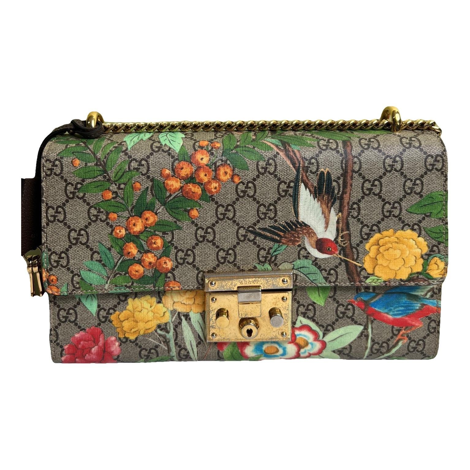 Padlock leather handbag