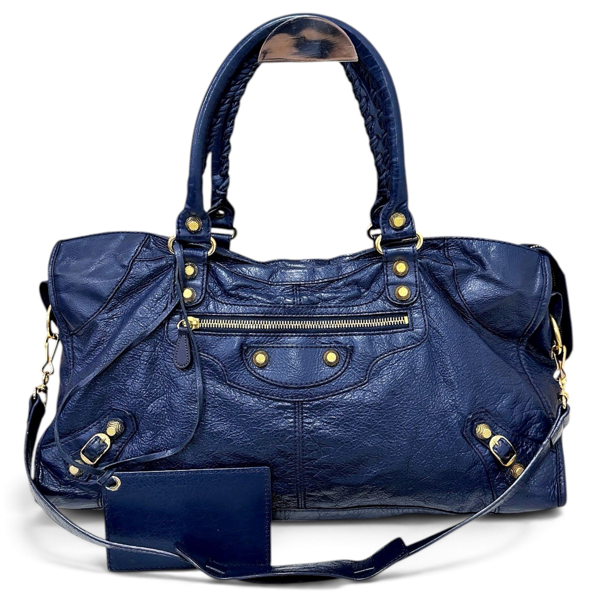 City leather handbag