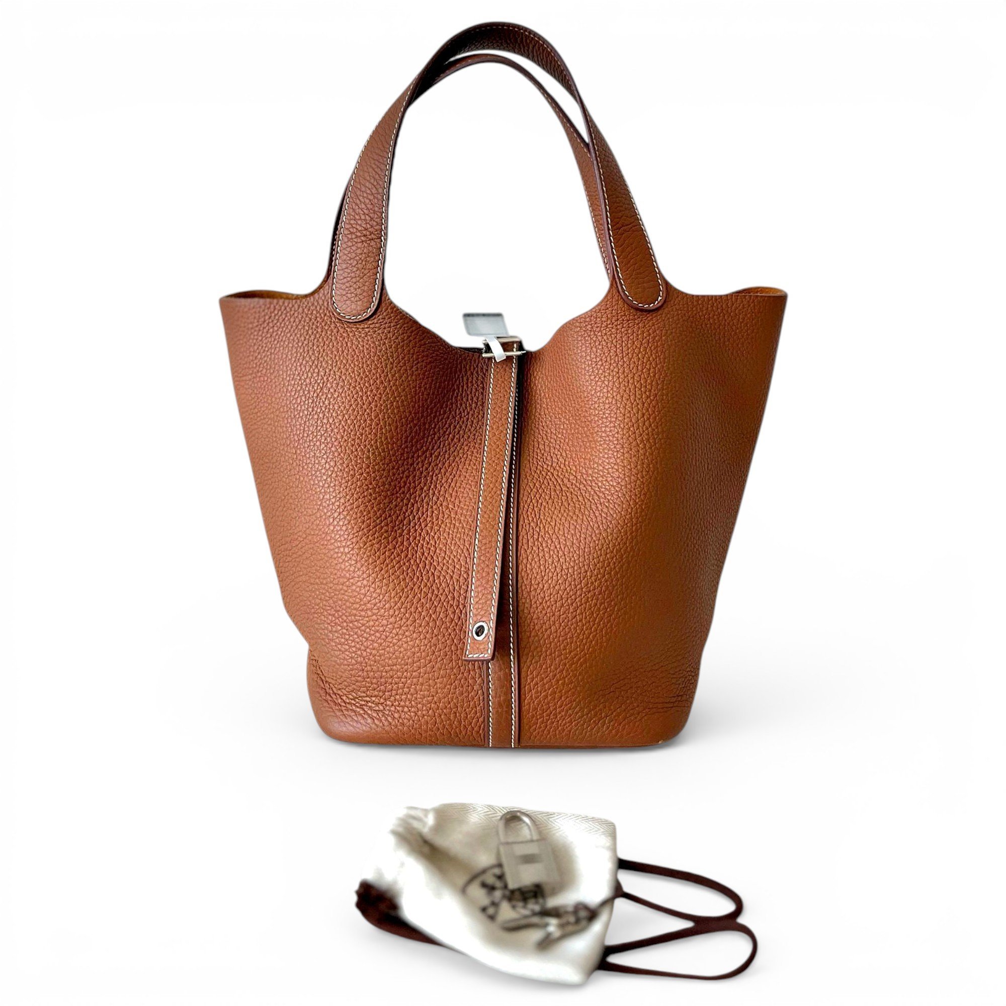Picotin leather handbag