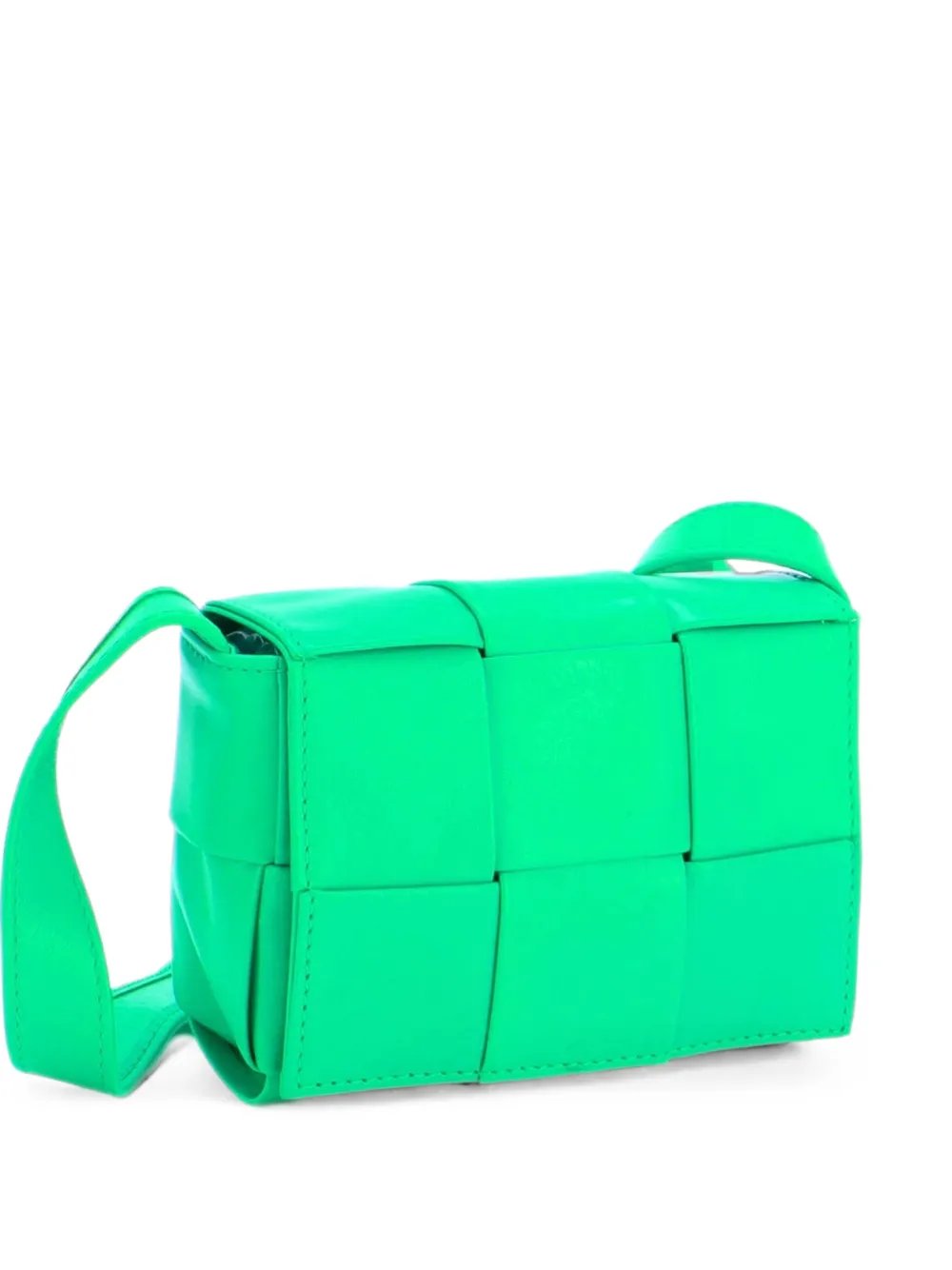 Bottega Veneta Cassette Maxi Intrecciato Leather Candy crossbody bag