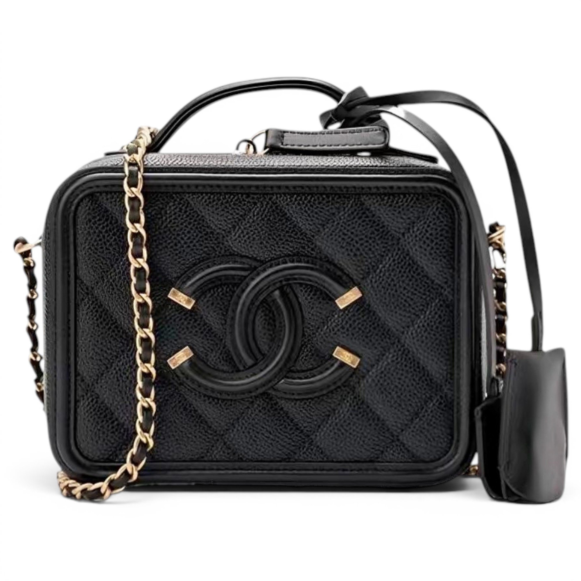 Vanity leather handbag
