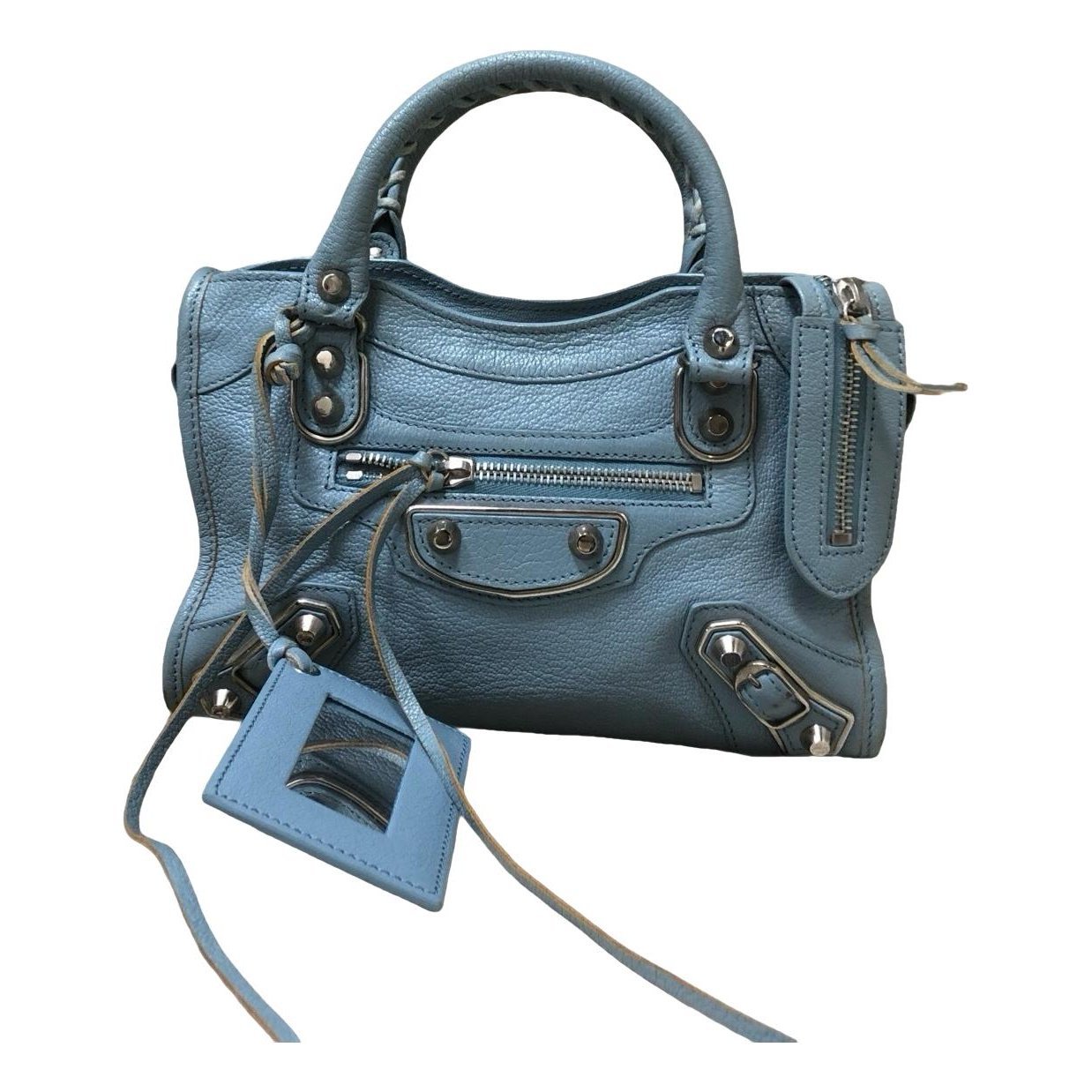 City leather handbag
