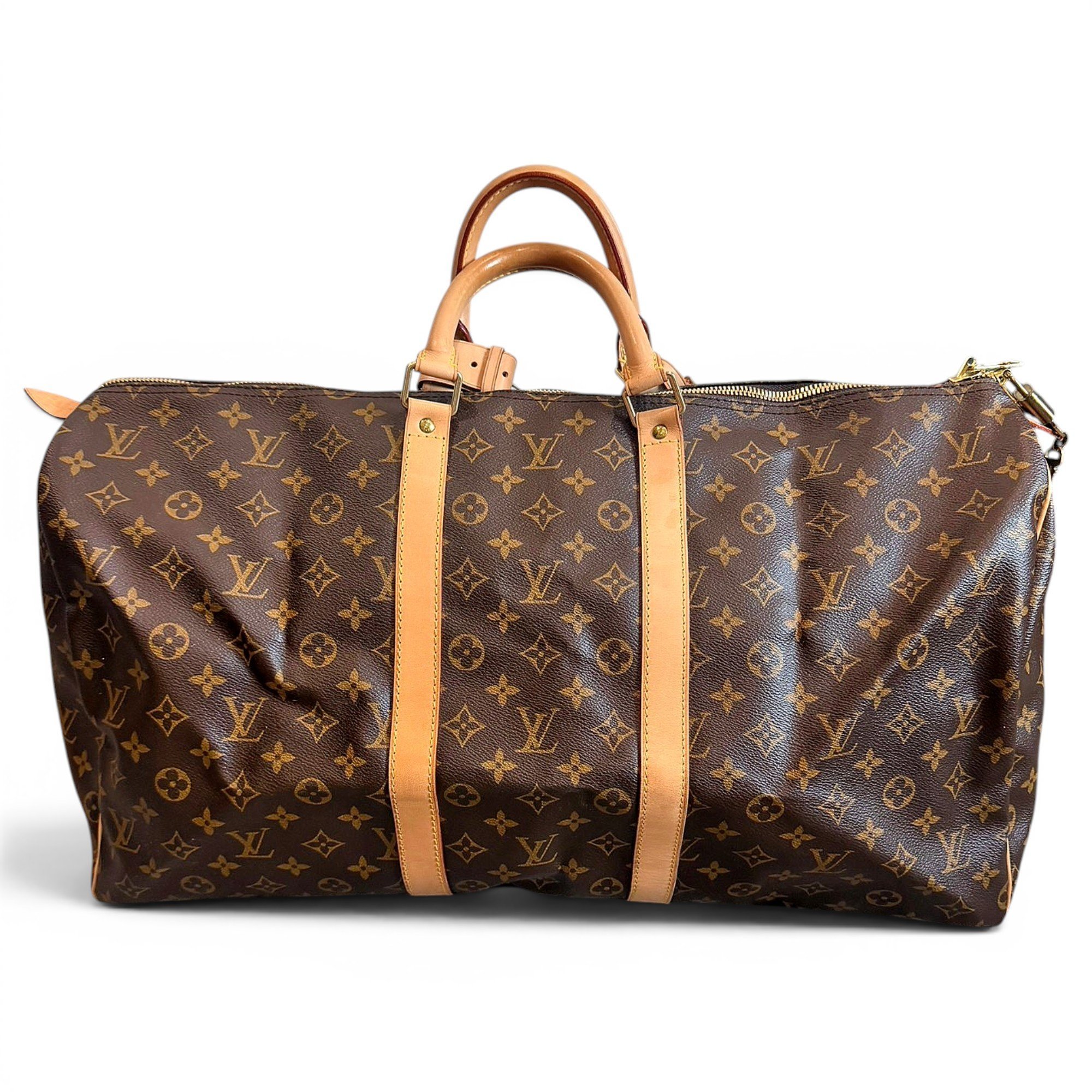 Keepall leather travel bag