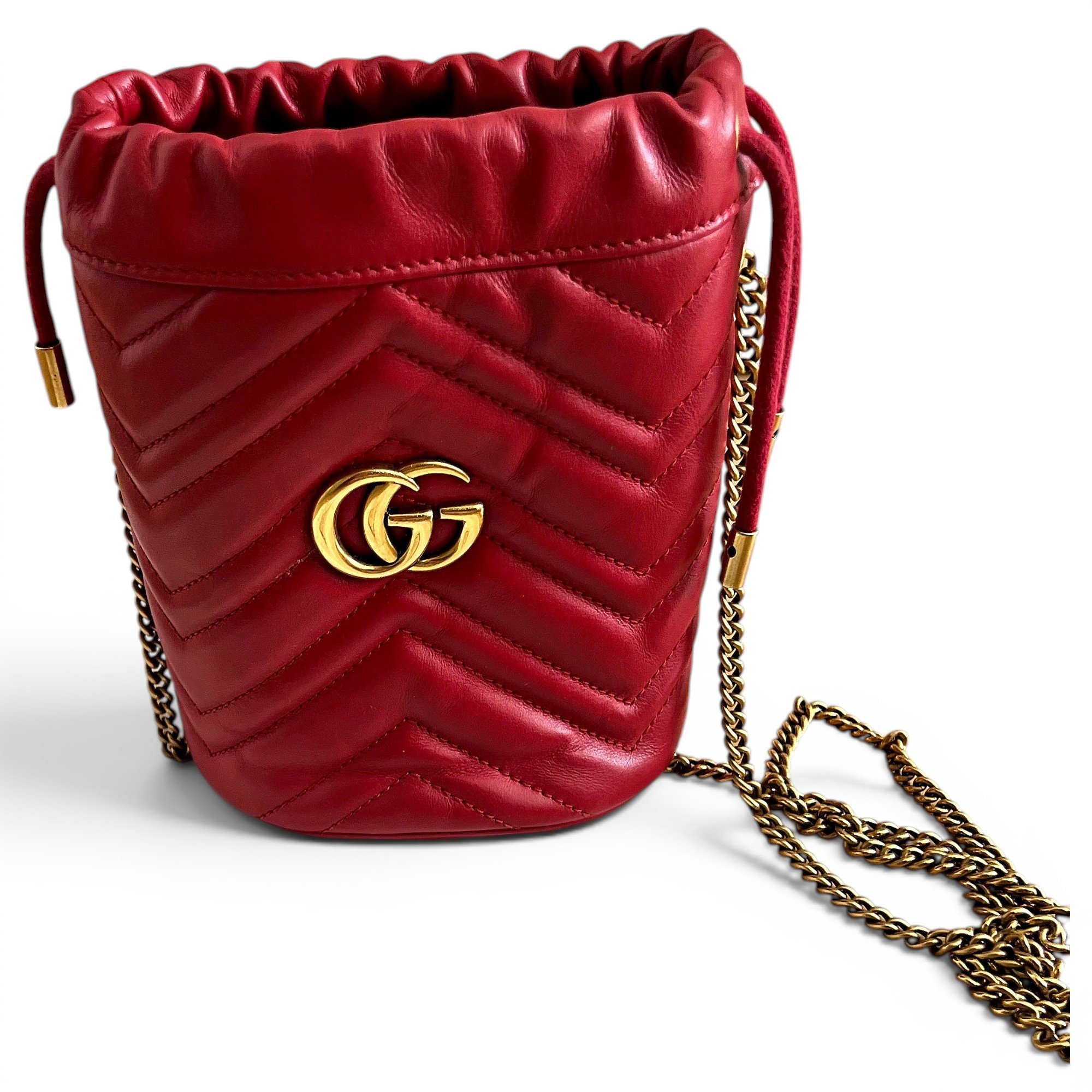 GG Marmont Bucket leather bag