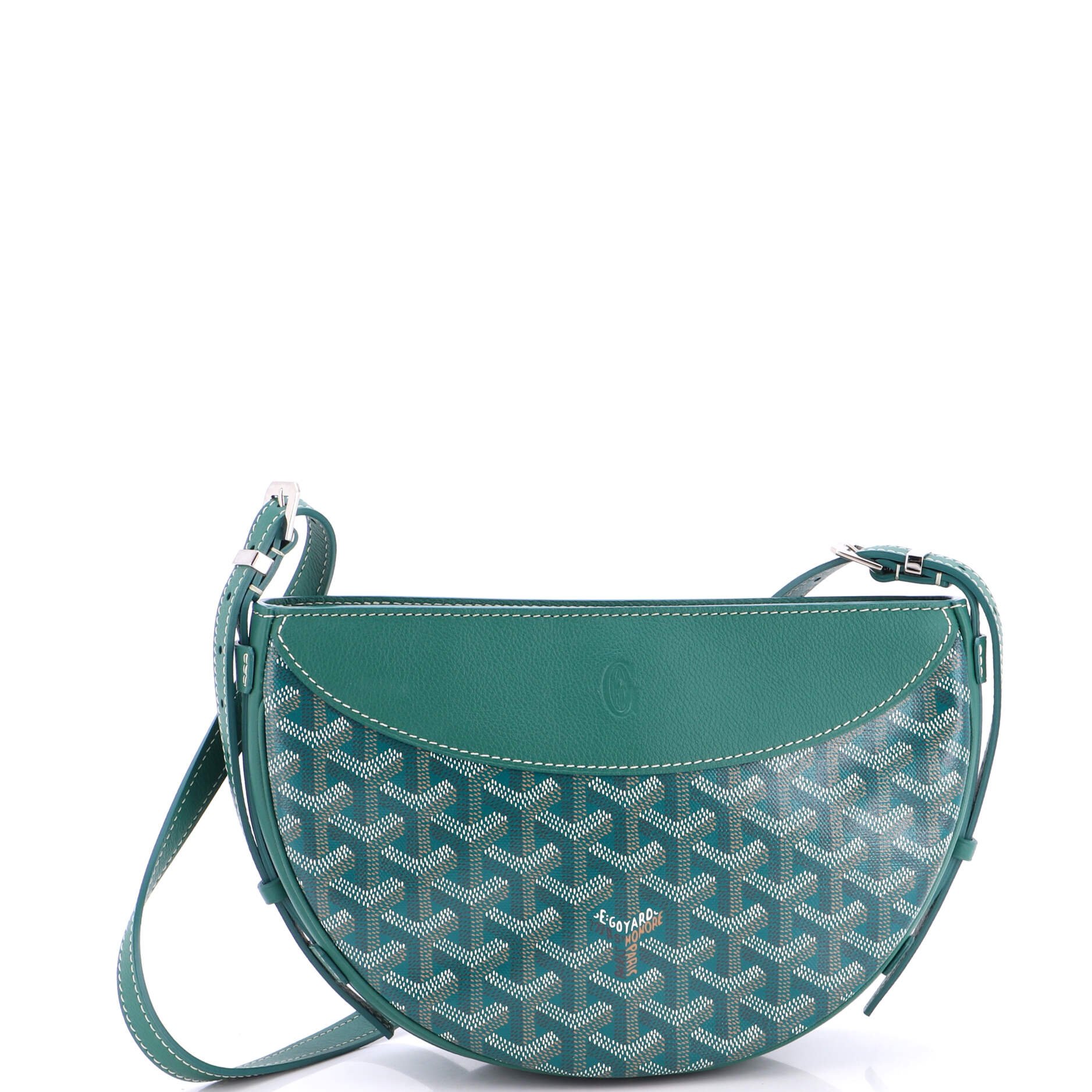 Hirondelle Shoulder Bag Coated Canvas and Leather