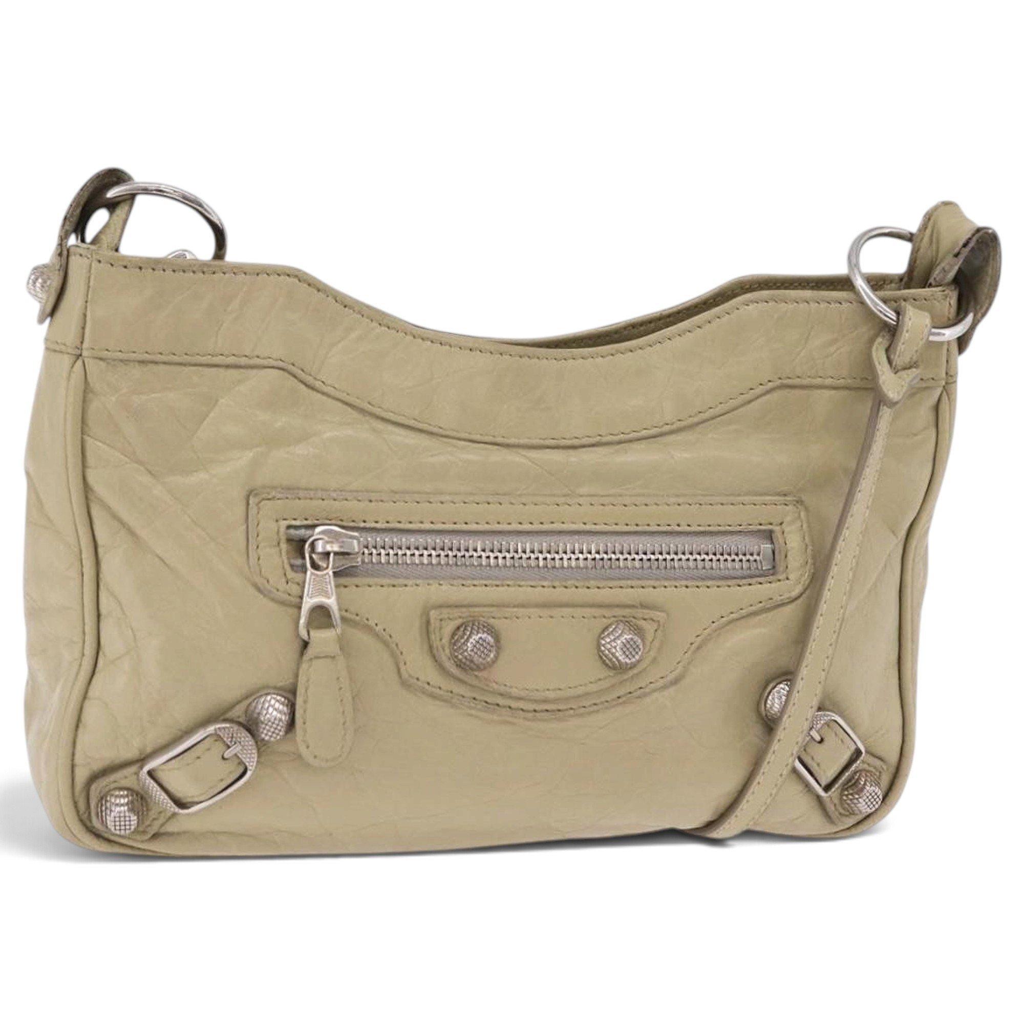 City leather handbag