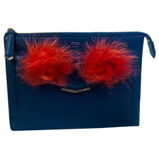 Leather clutch bag