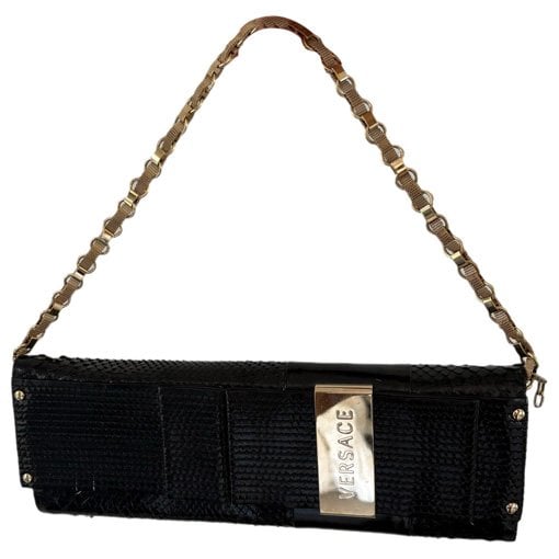 Leather clutch bag