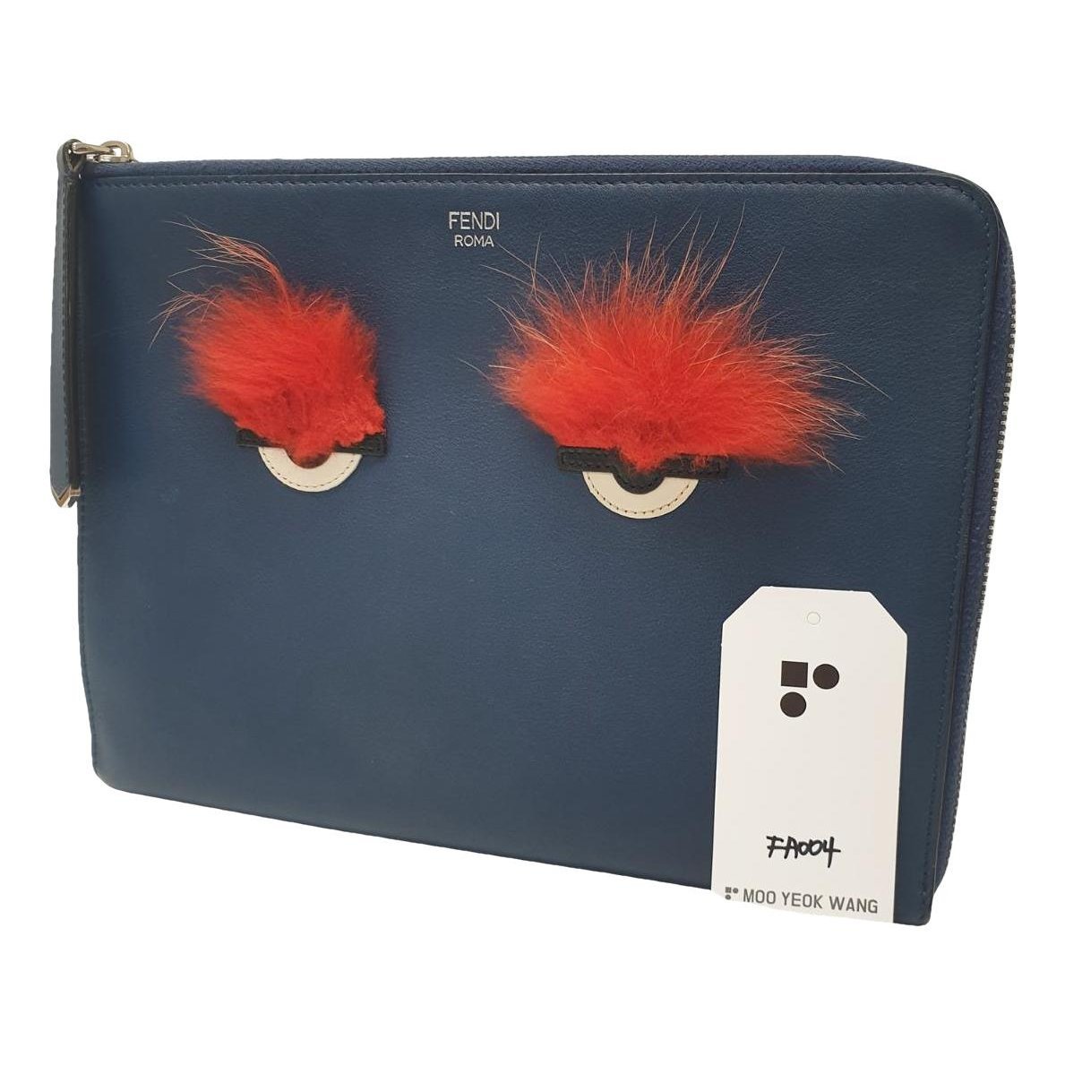 Leather clutch bag