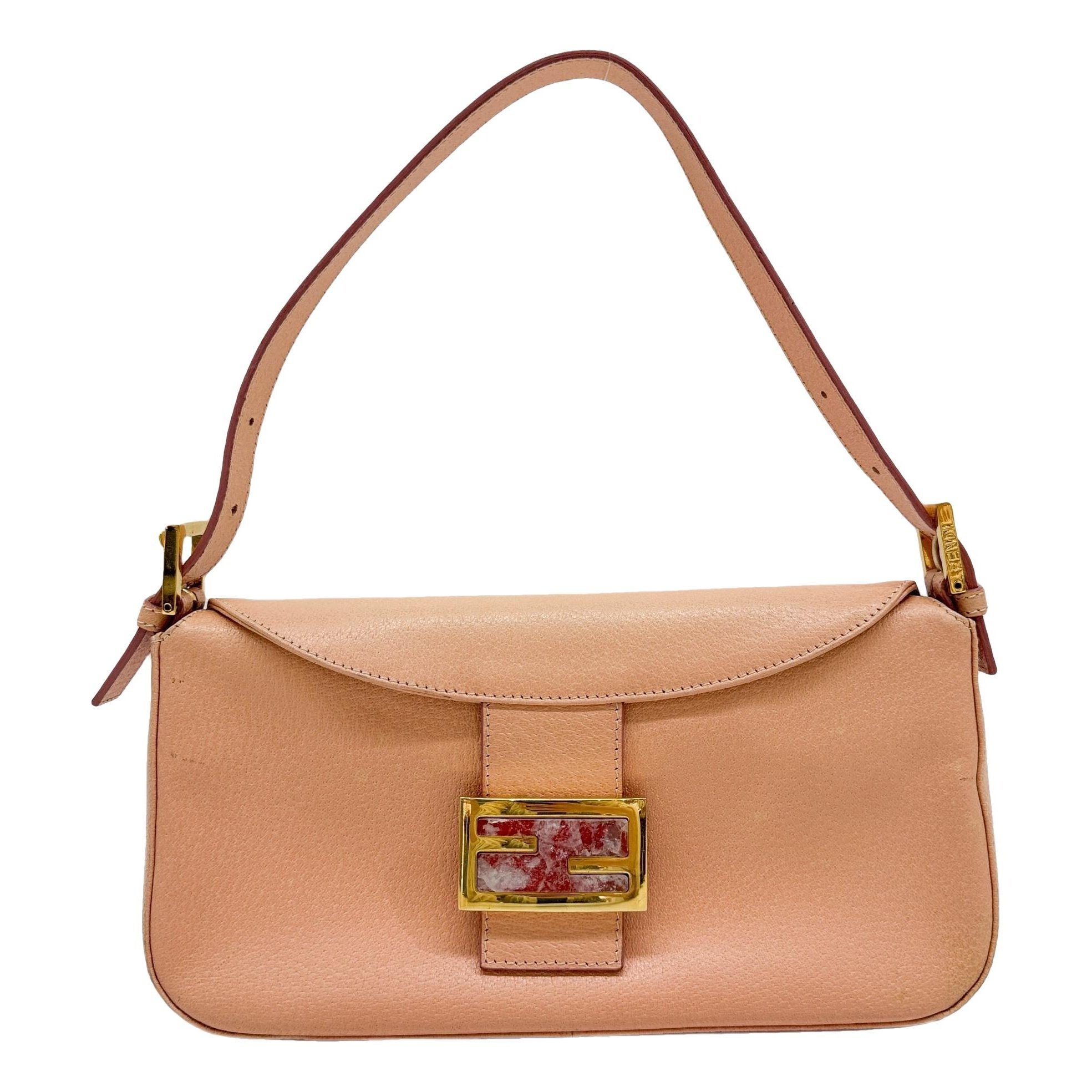 Baguette leather handbag