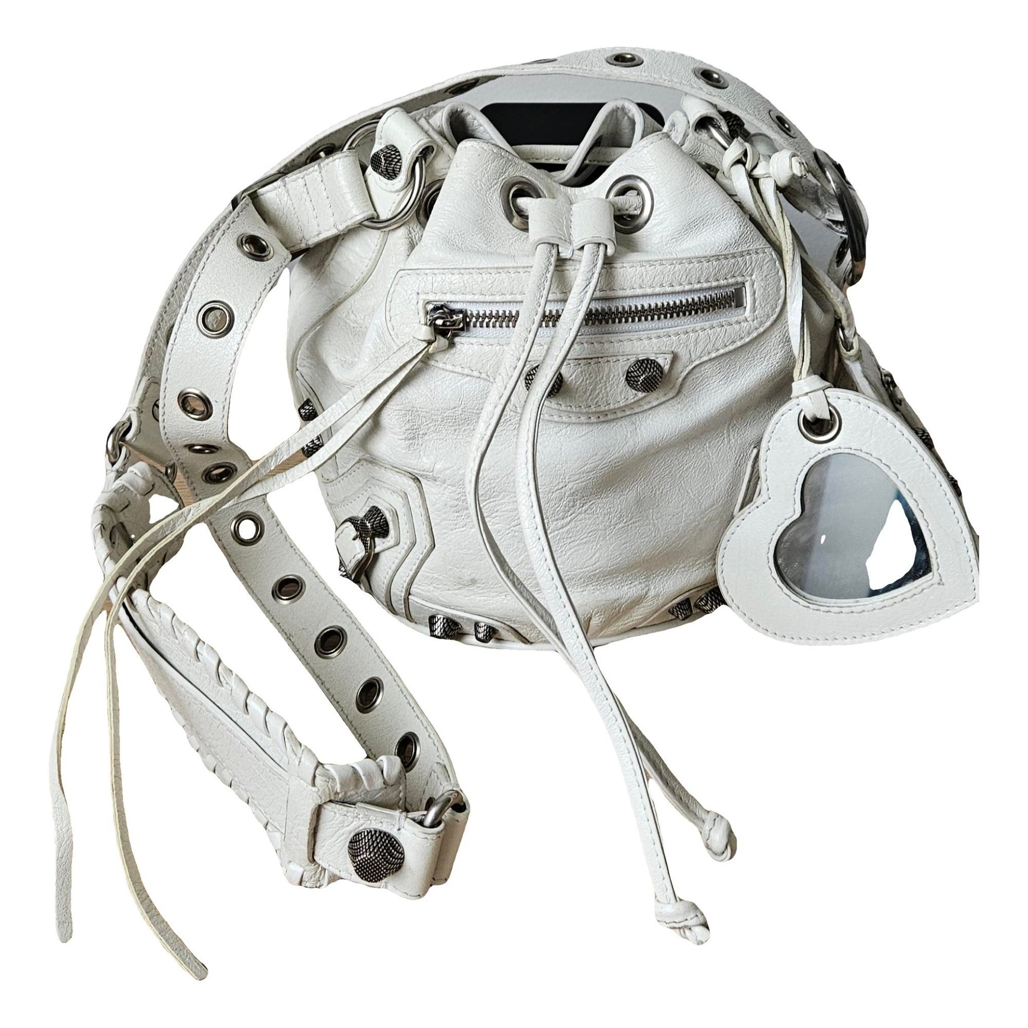 Balenciaga Pompon leather crossbody bag