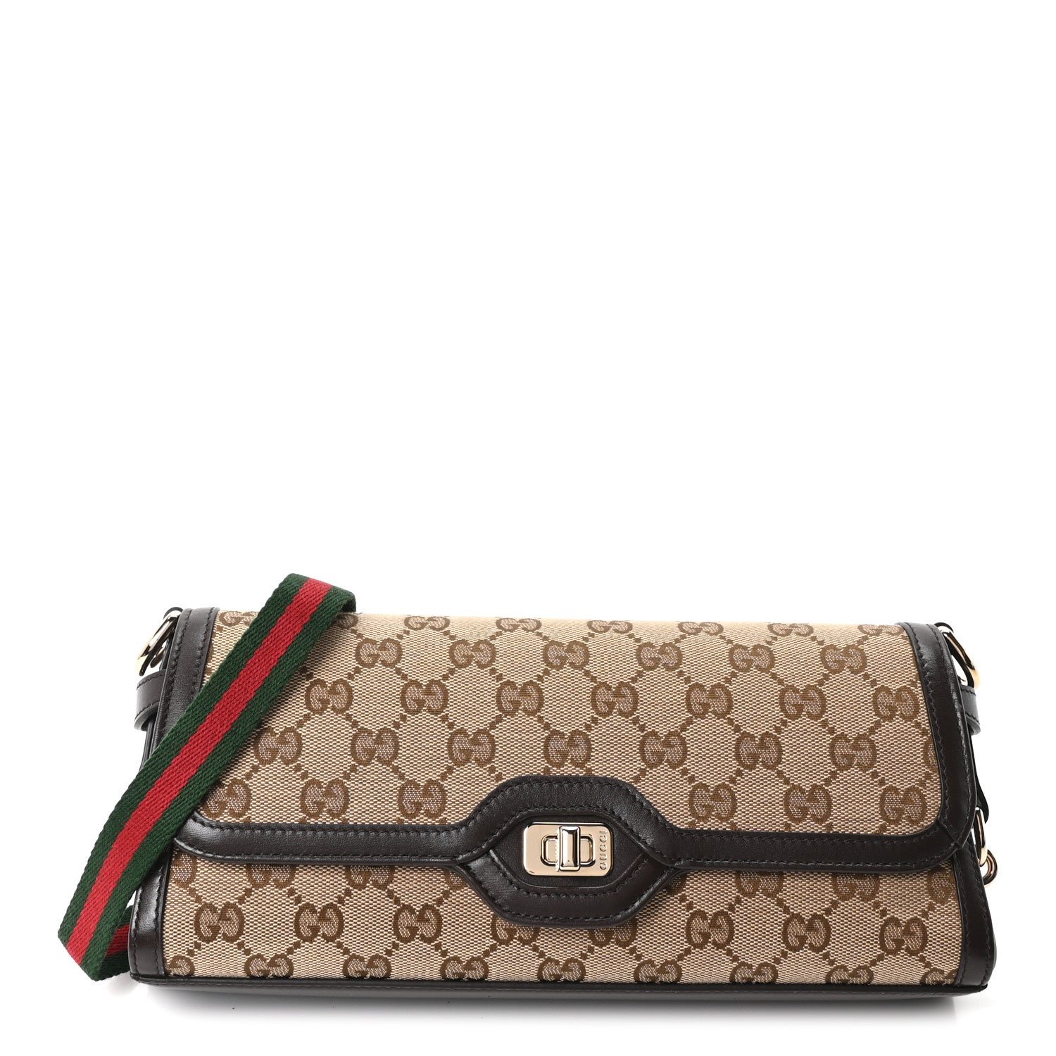 Gucci GG Monogram Small Luce Shoulder Bag Beige Ebony