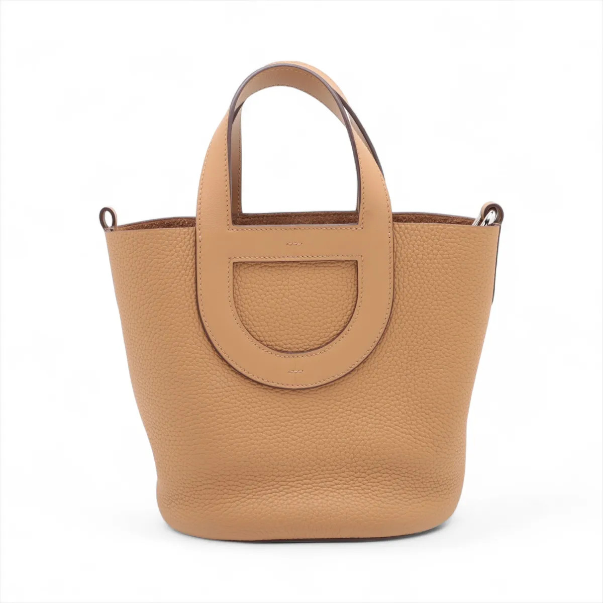 Hermès In the loop 18 Taurillon Clemence x Vaux Swift biscuits Silver Metal Fitt