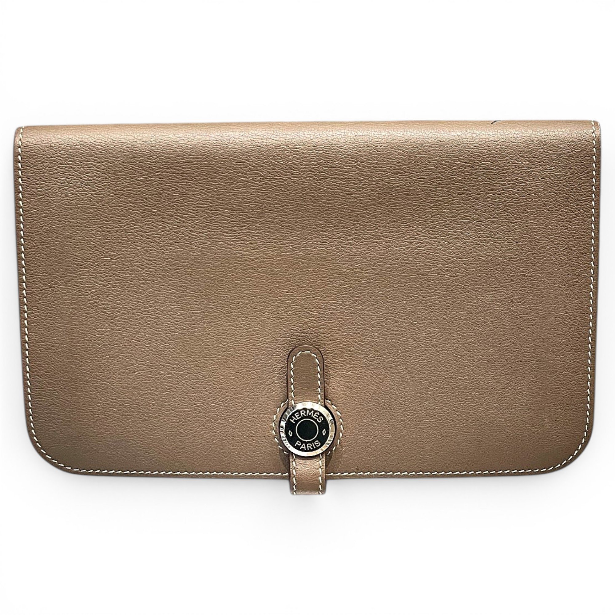 Dogon leather clutch bag