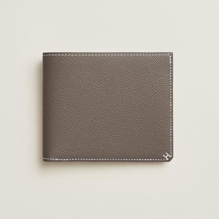 Gris Étain H Sellier Compact Wallet