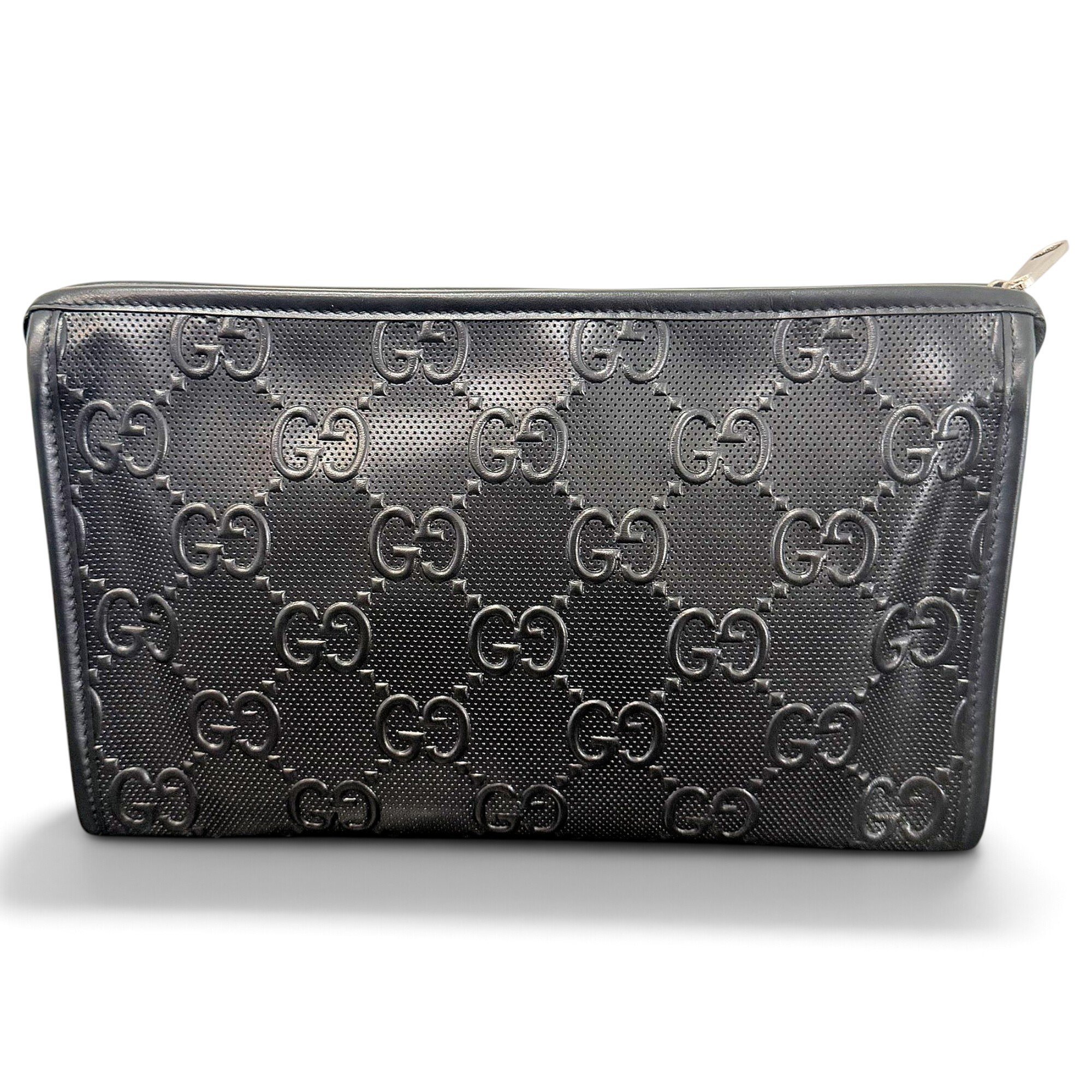Ophidia leather clutch bag