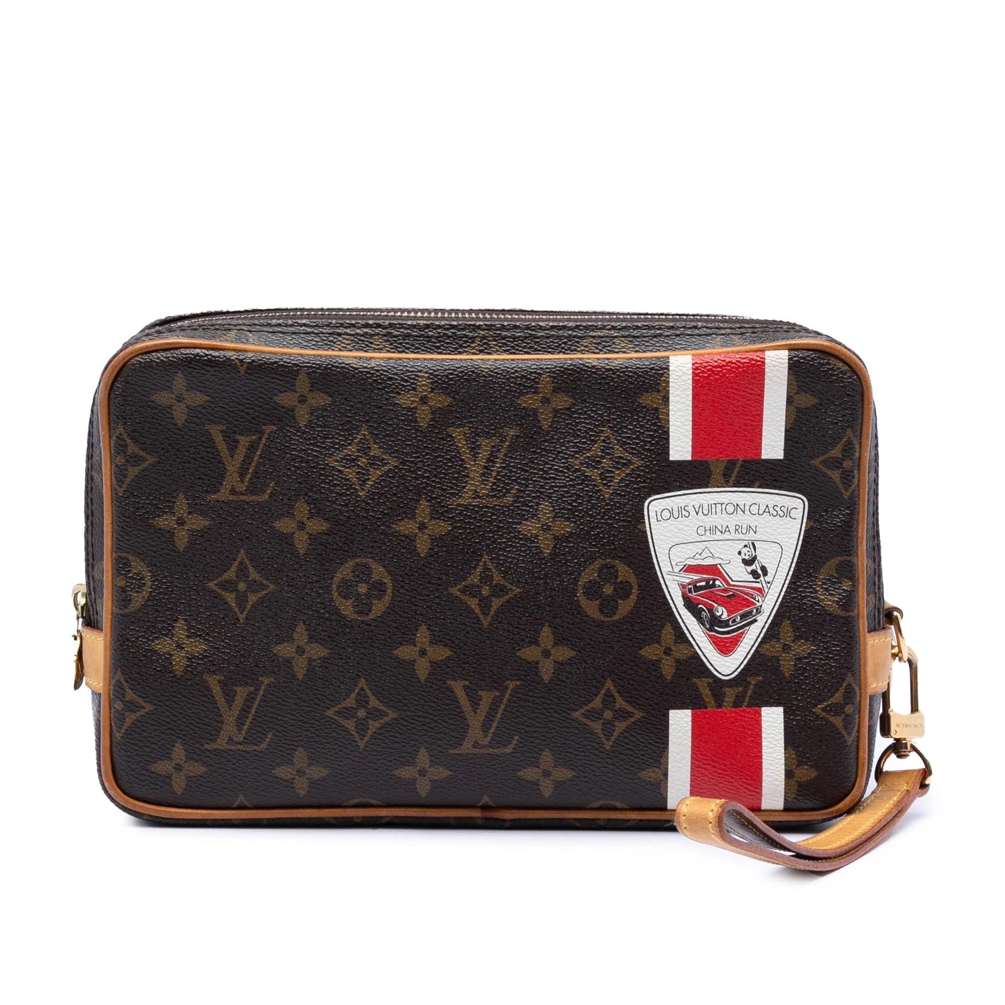 Leather clutch bag