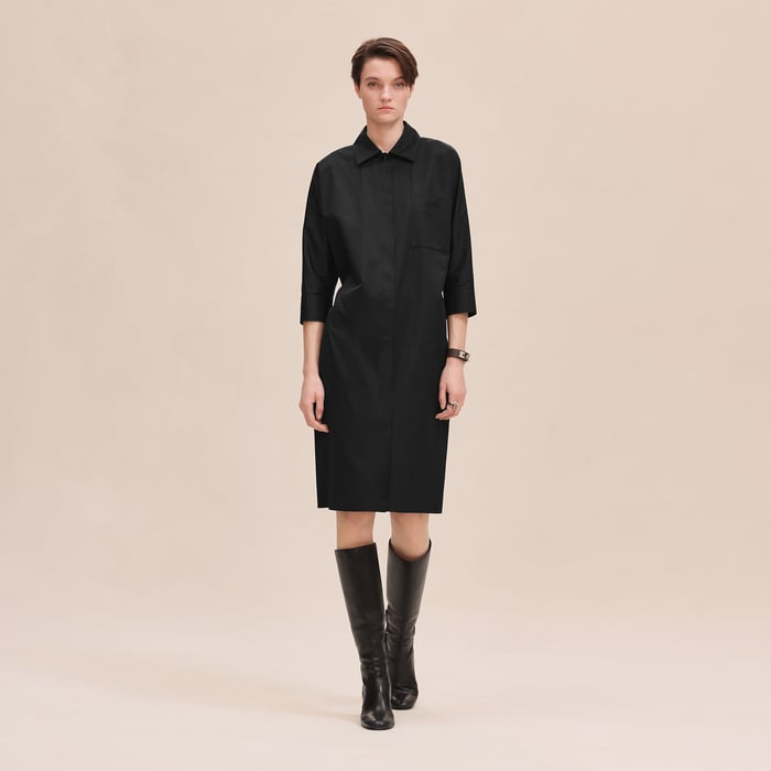 Noir Shirt Dress