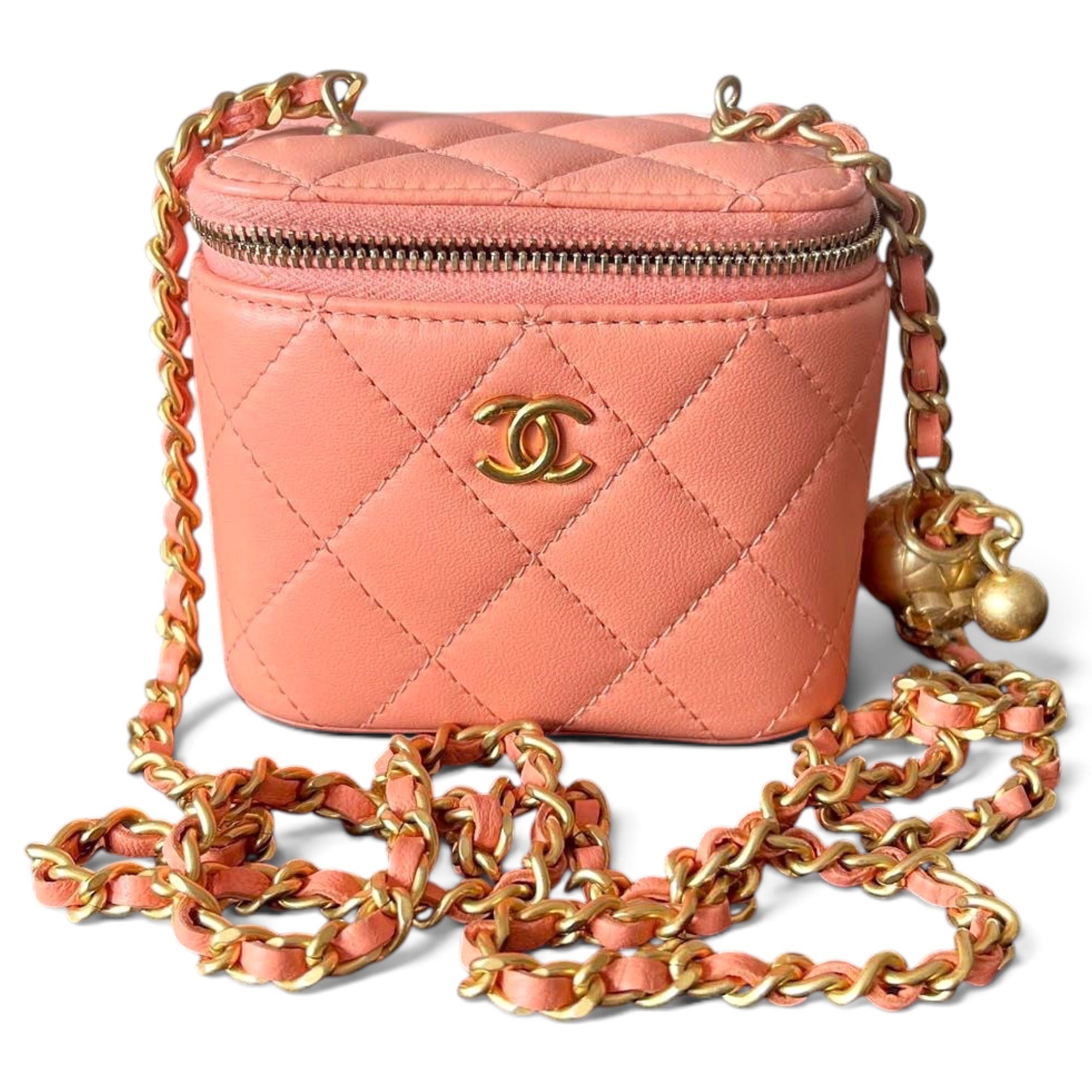 Vanity leather handbag