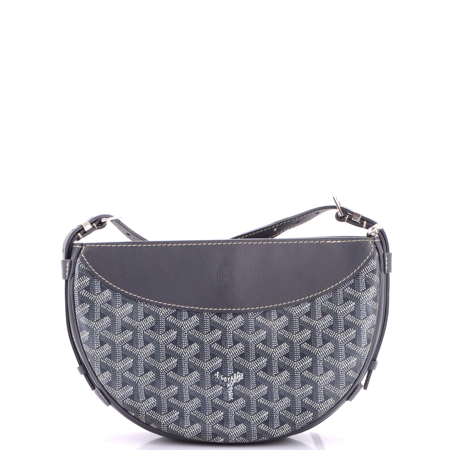 Hirondelle Shoulder Bag Coated Canvas and Leather