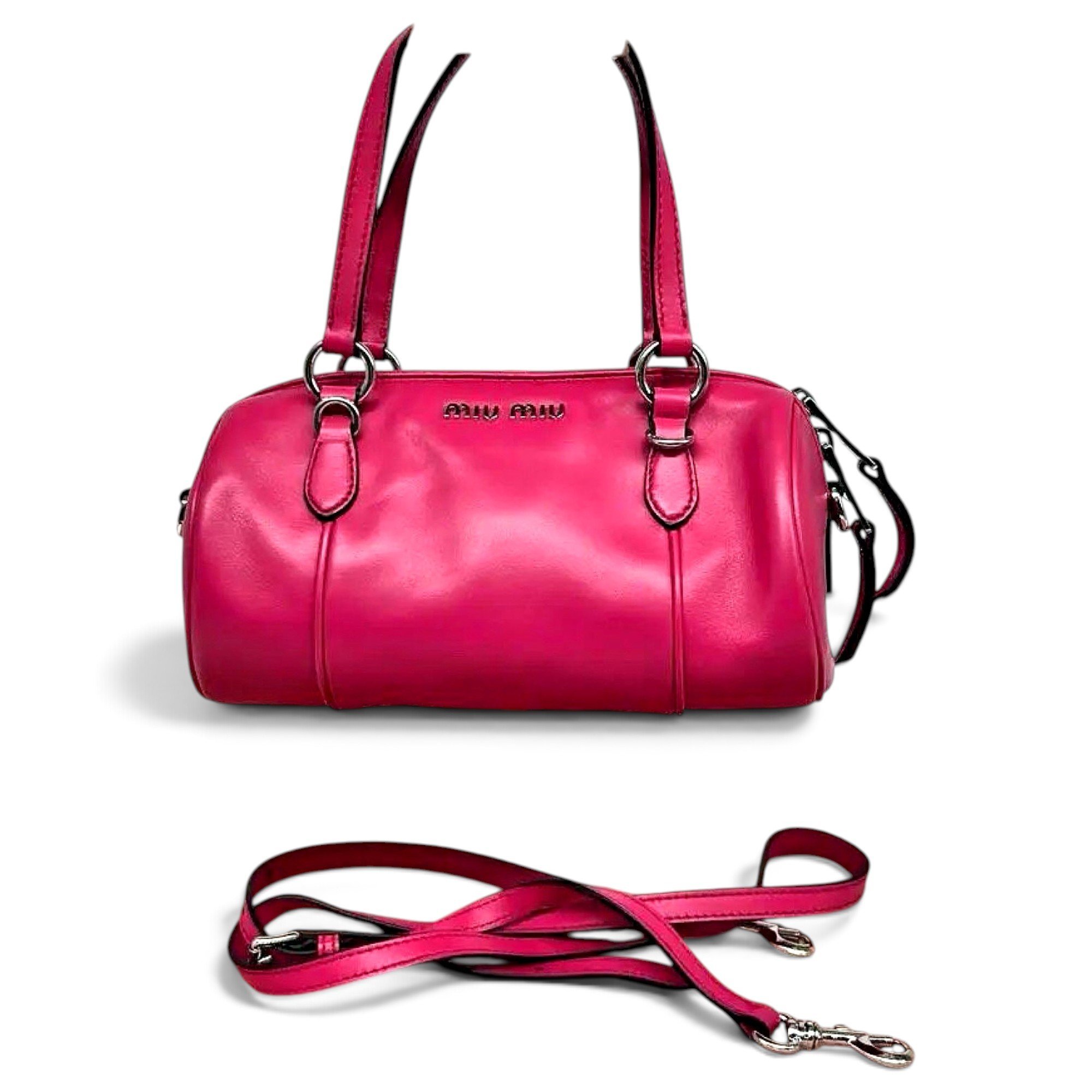 Arcadie leather bowling bag