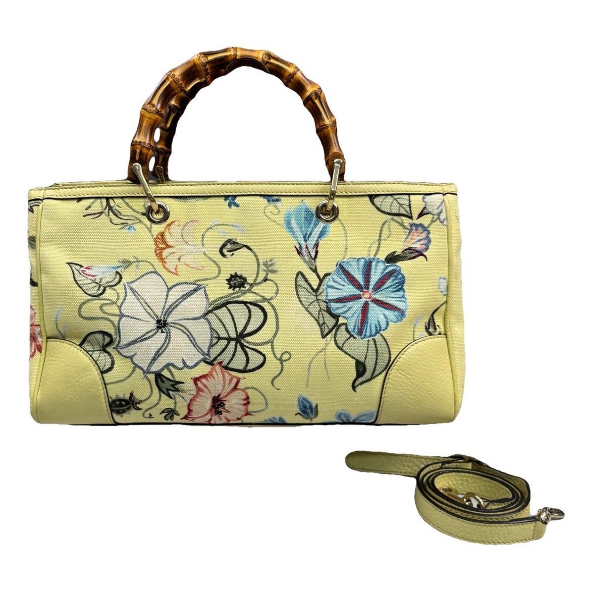 Bamboo Shopper leather handbag