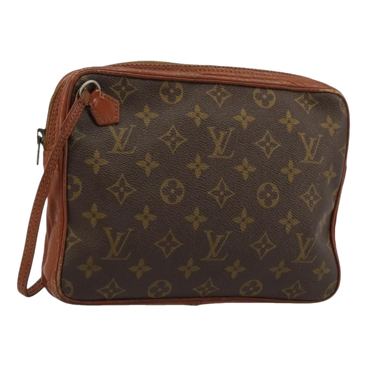 Leather clutch bag