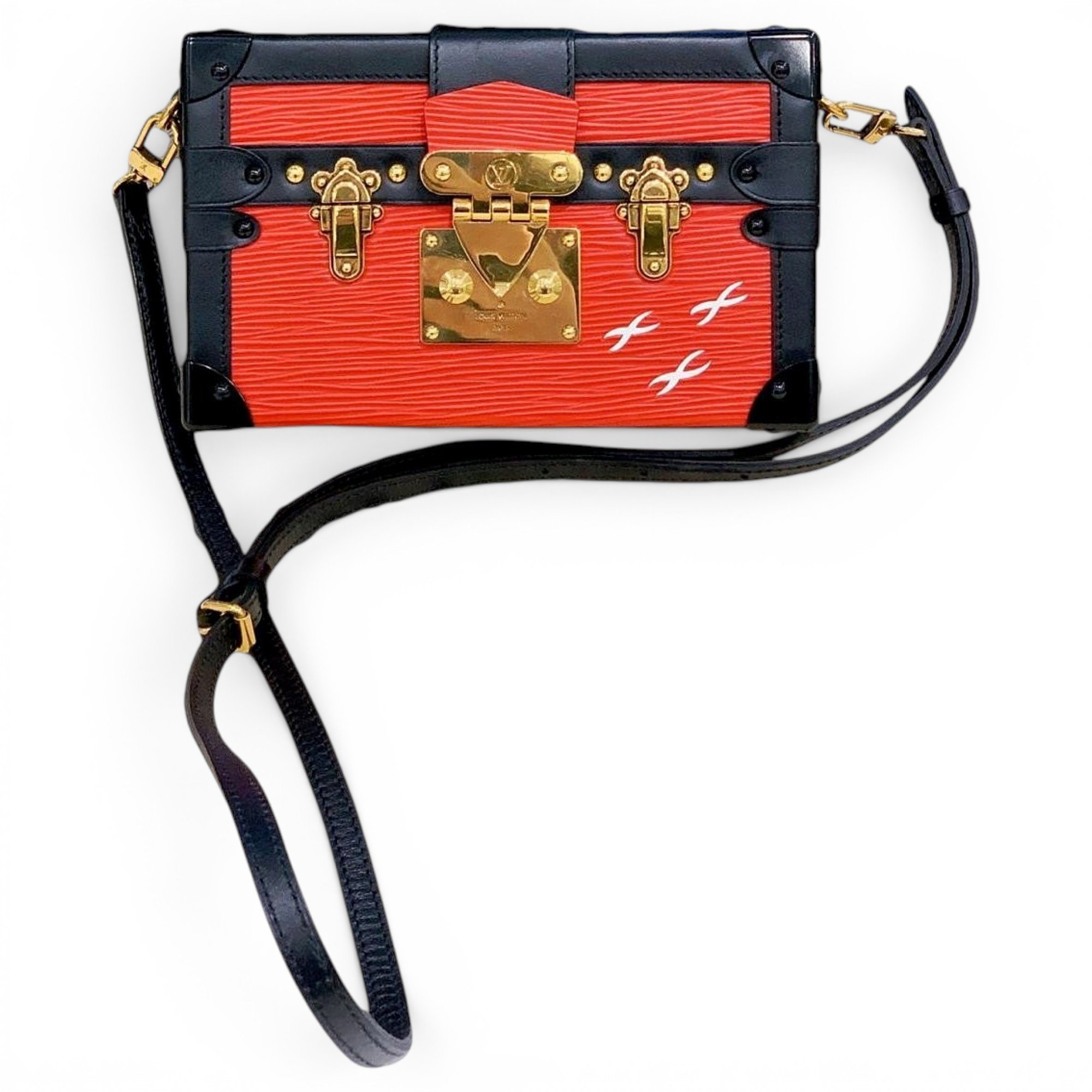Petite Malle leather handbag