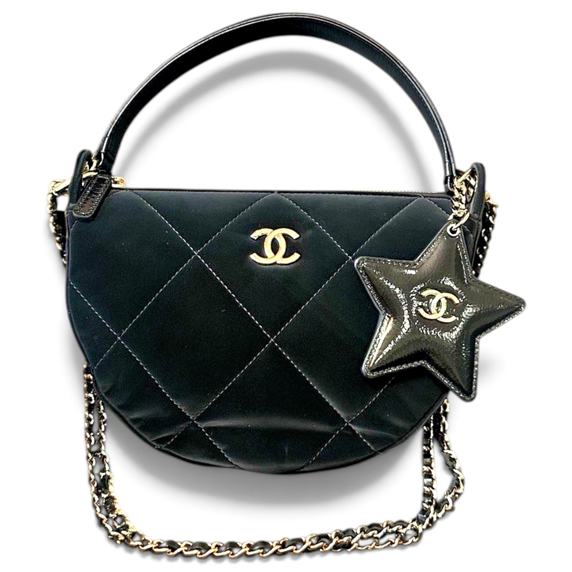 Chanel Hula Hoop velvet handbag