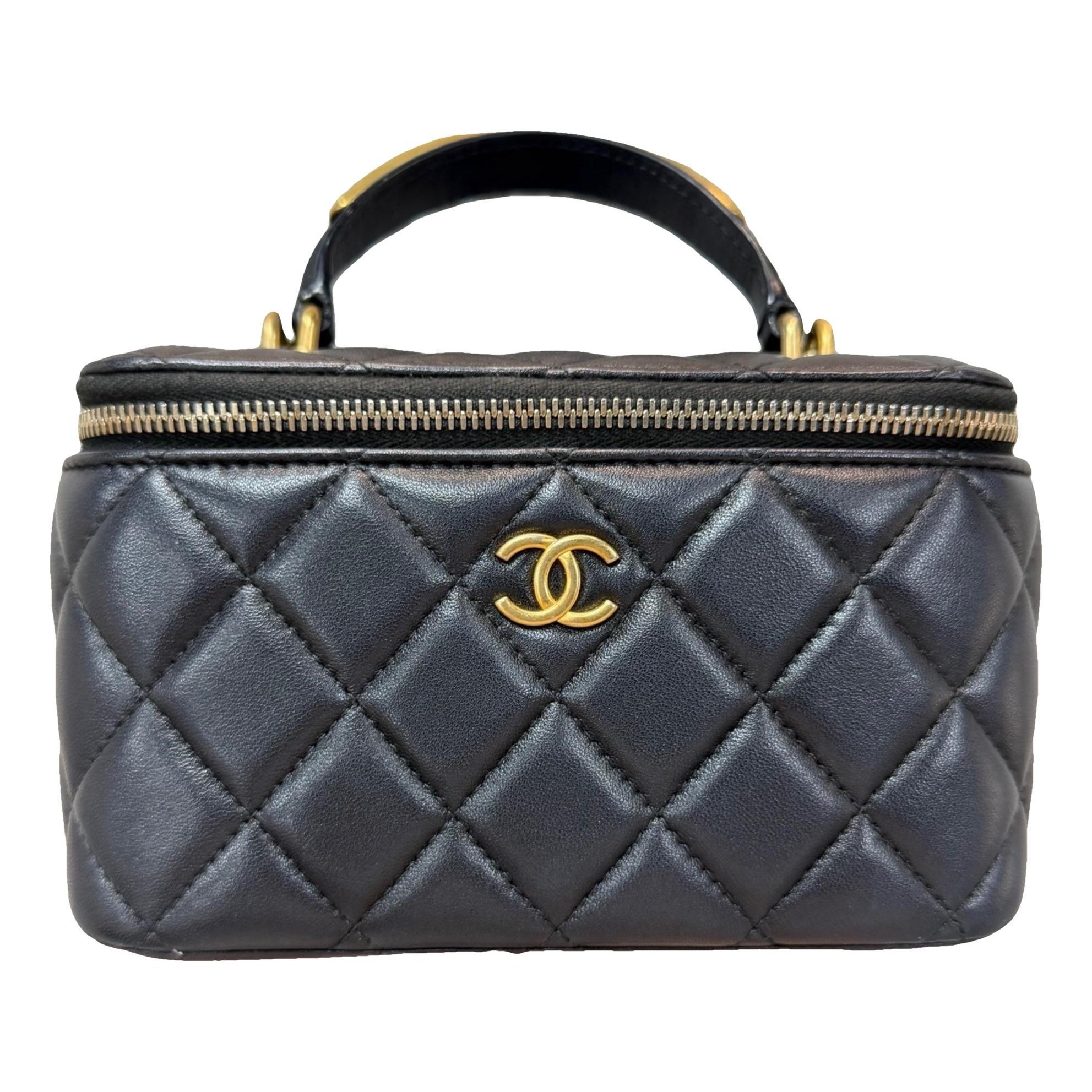 Vanity leather handbag