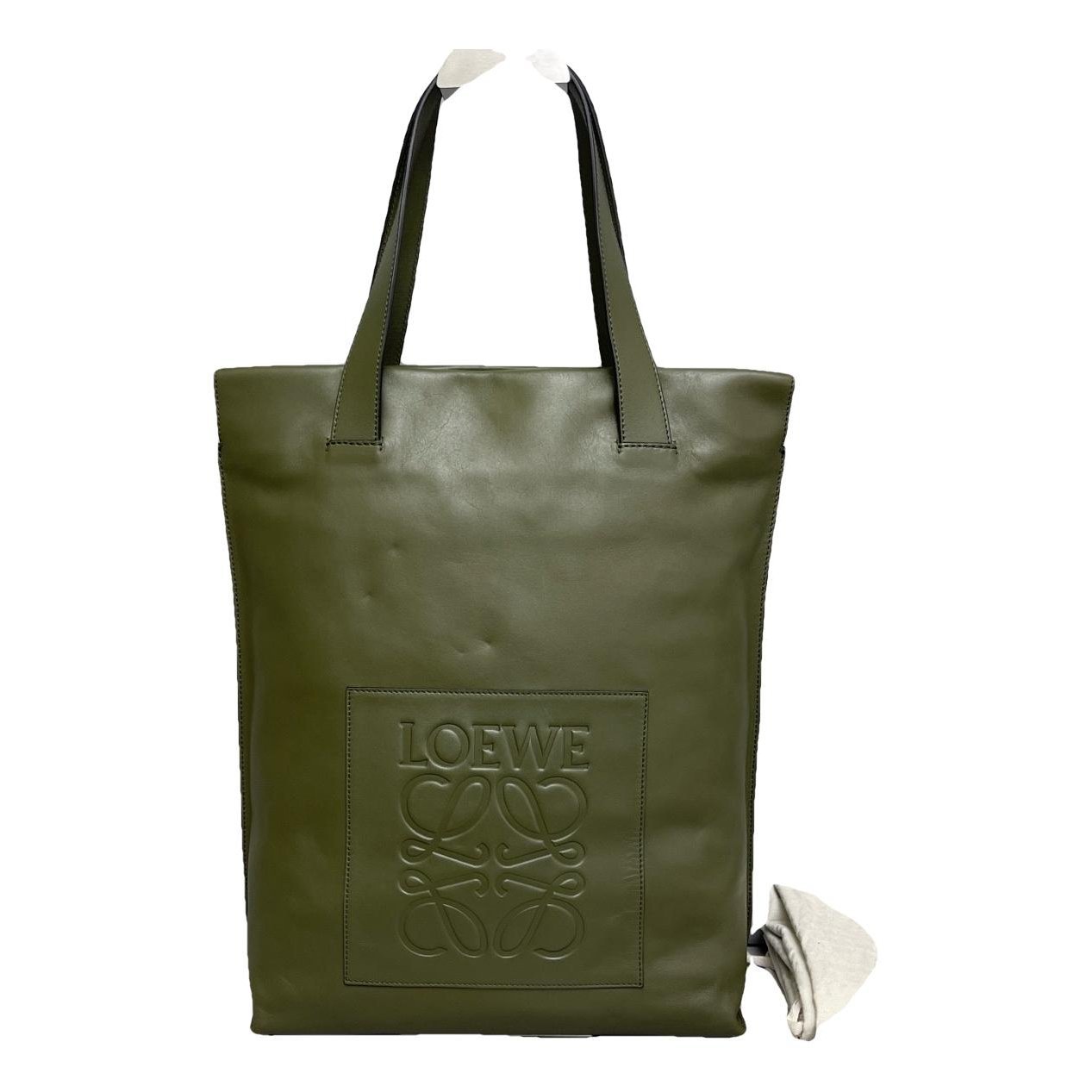 Buckle Tote leather handbag
