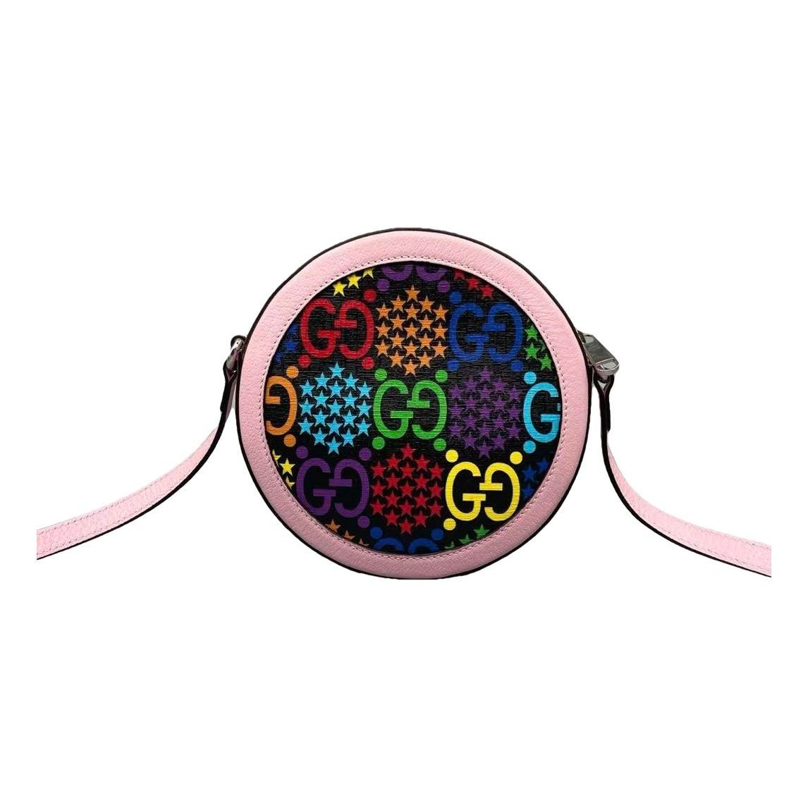 Ophidia Round leather crossbody bag