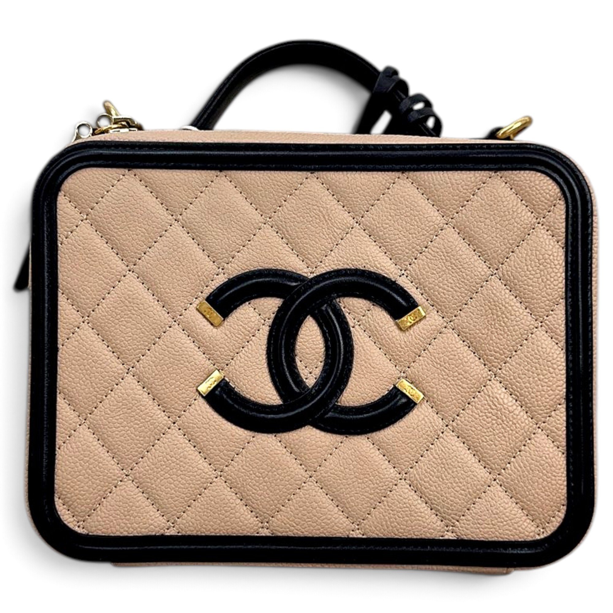 Vanity leather handbag