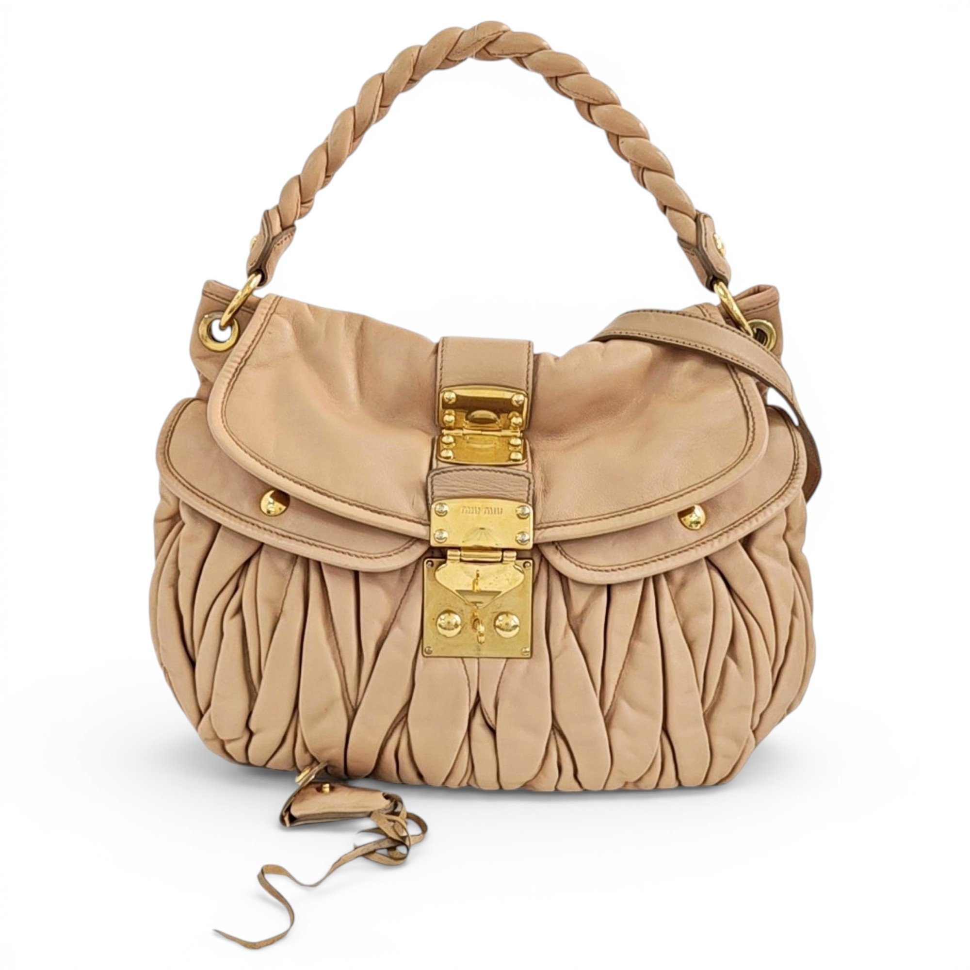 Coffer leather handbag