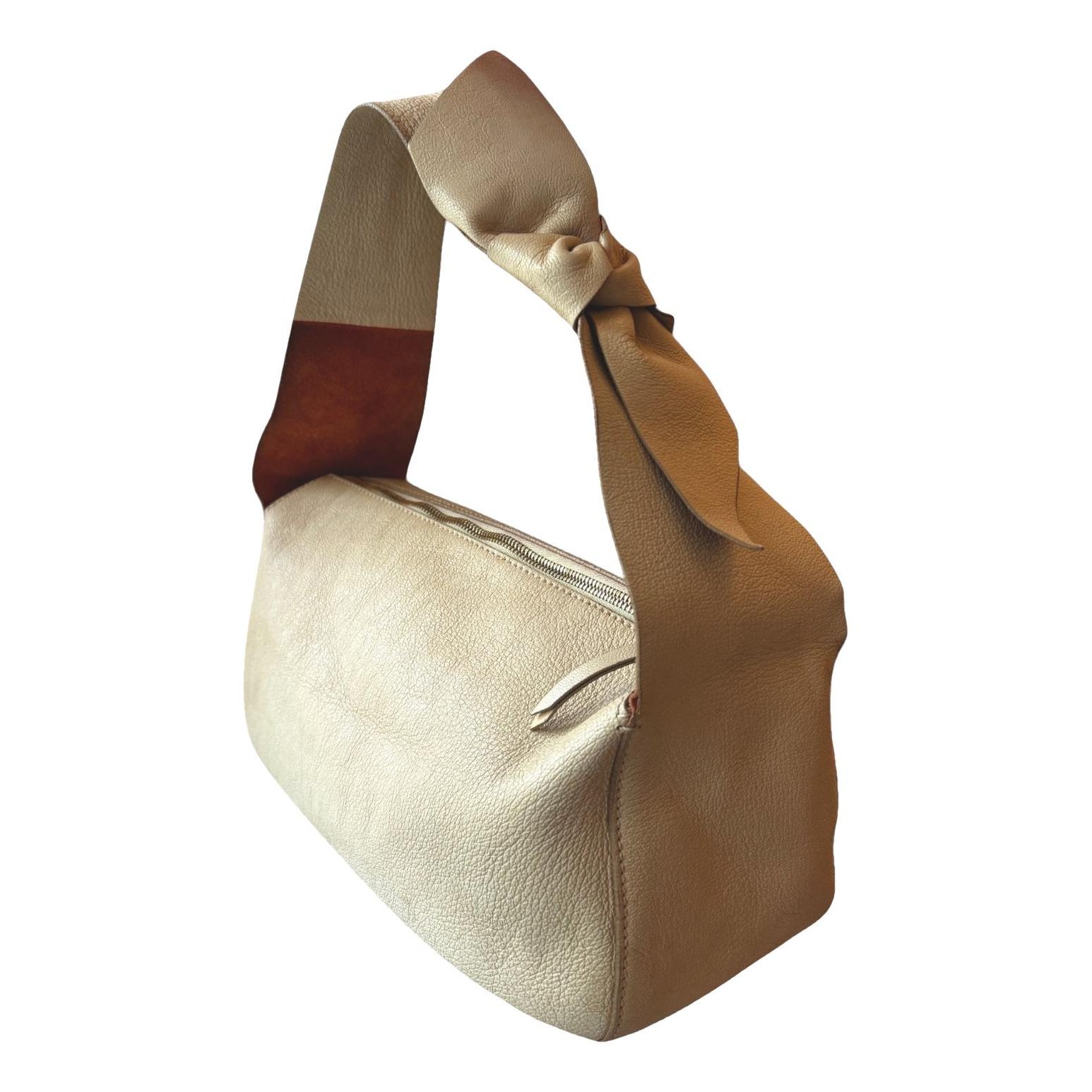 Bow bag leather handbag
