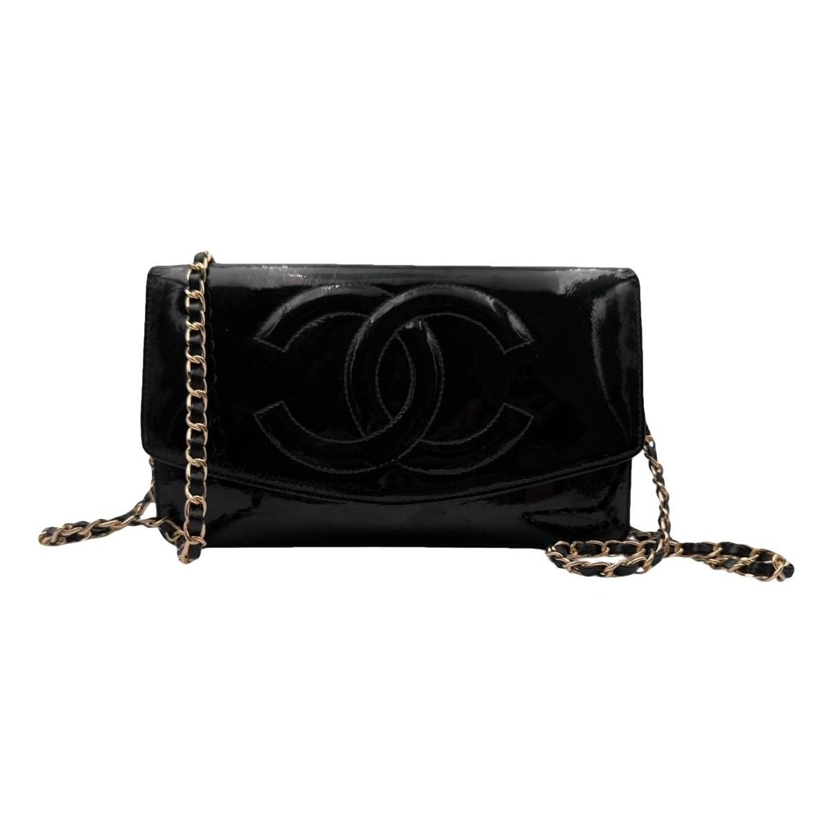 Wallet On Chain Double C patent leather crossbody bag