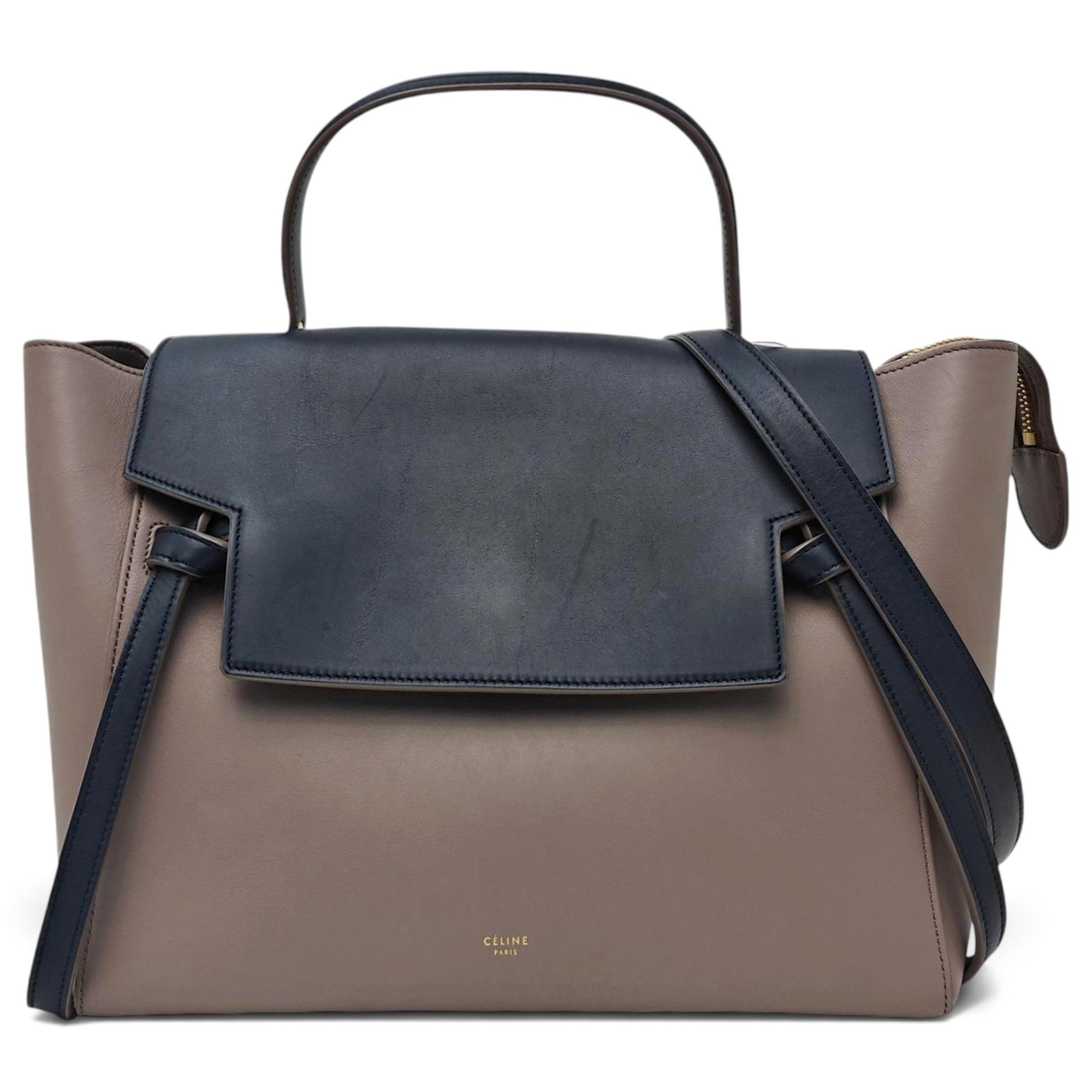 Belt leather handbag