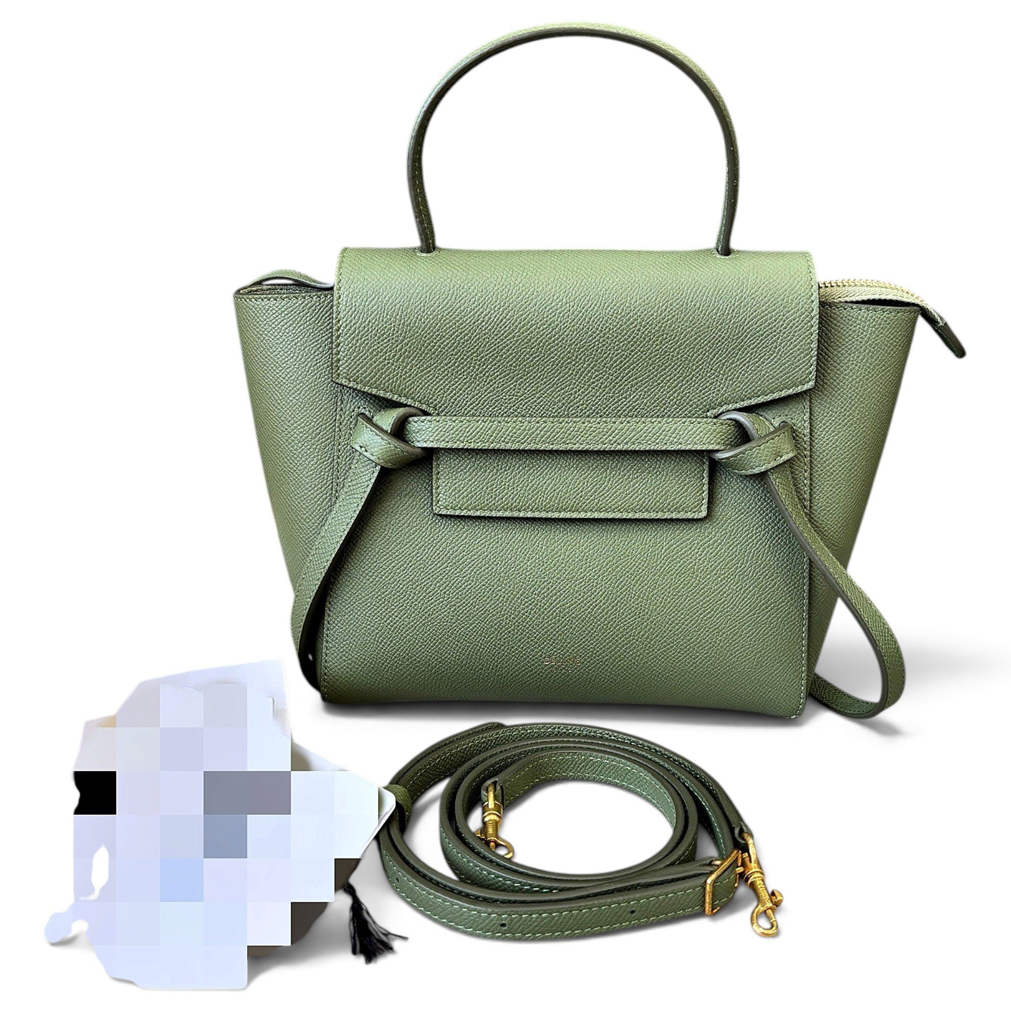 Belt leather handbag