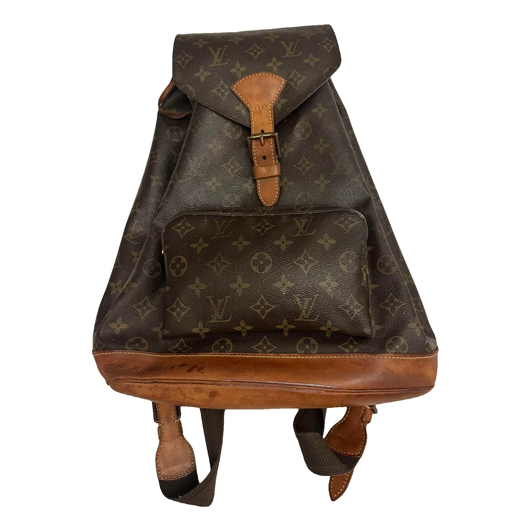Montsouris Vintage leather backpack