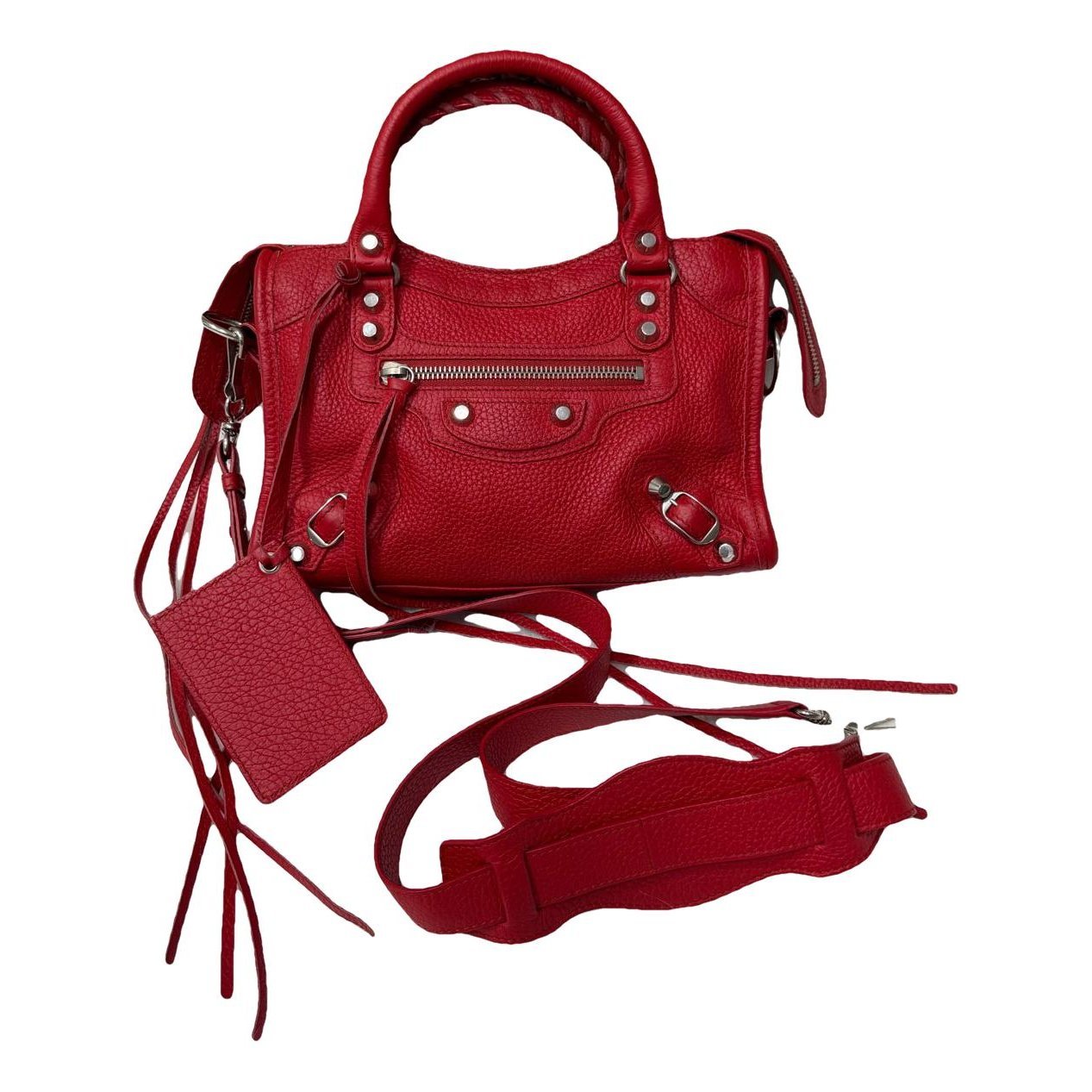 City leather handbag
