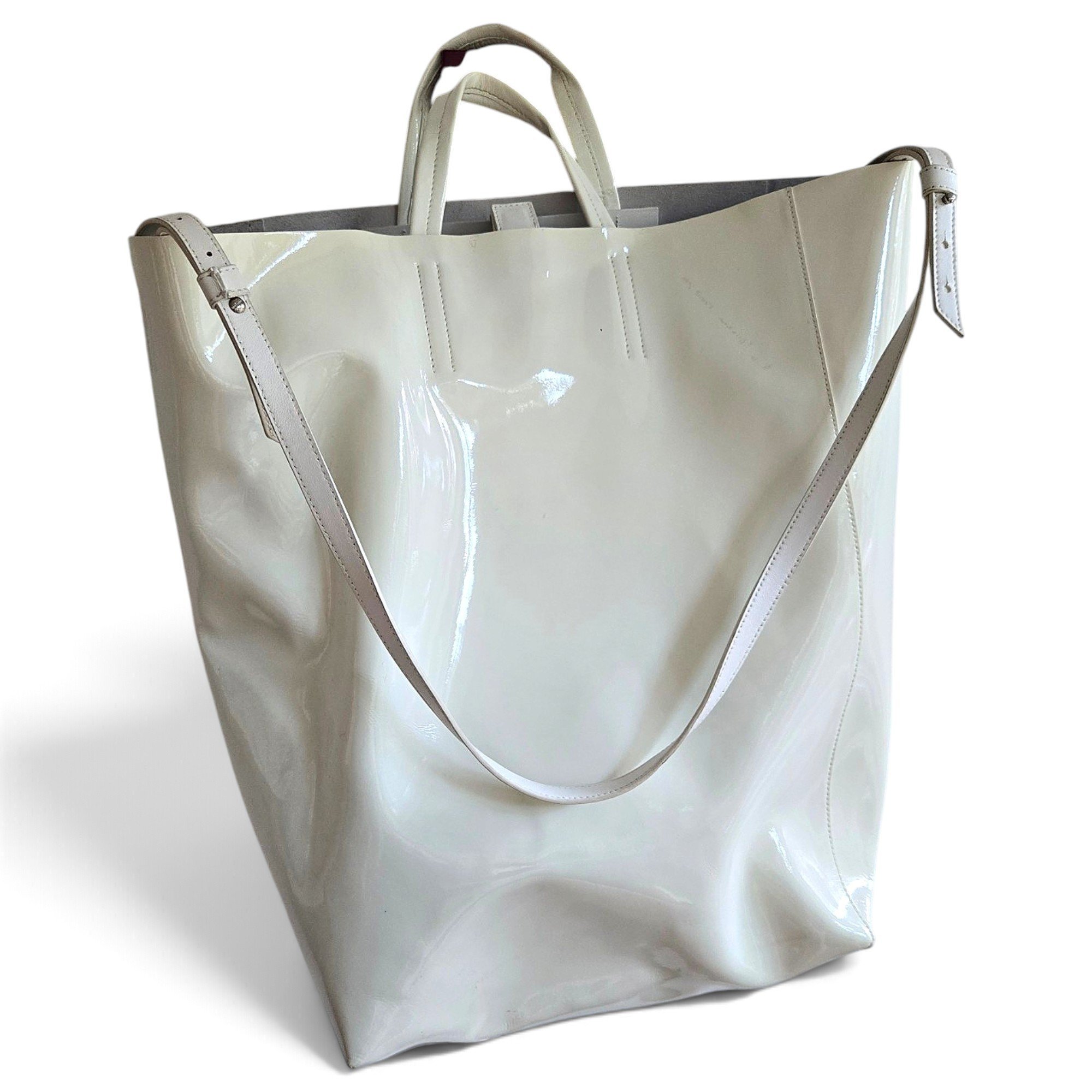 Patent leather tote